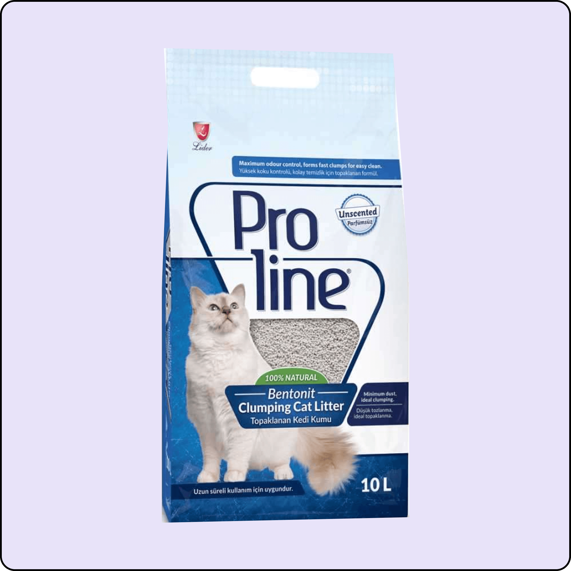 Proline Bentonit Topaklaşan Parfümsüz 10 lt Kedi Kumu