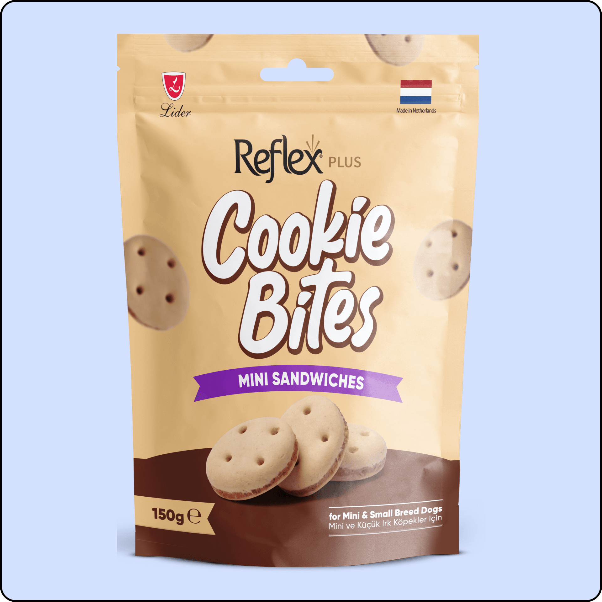 Reflex Plus Mini Sandwiches Mini ve Küçük Irk Yetişkin Köpek Ödül Maması 150 gr
