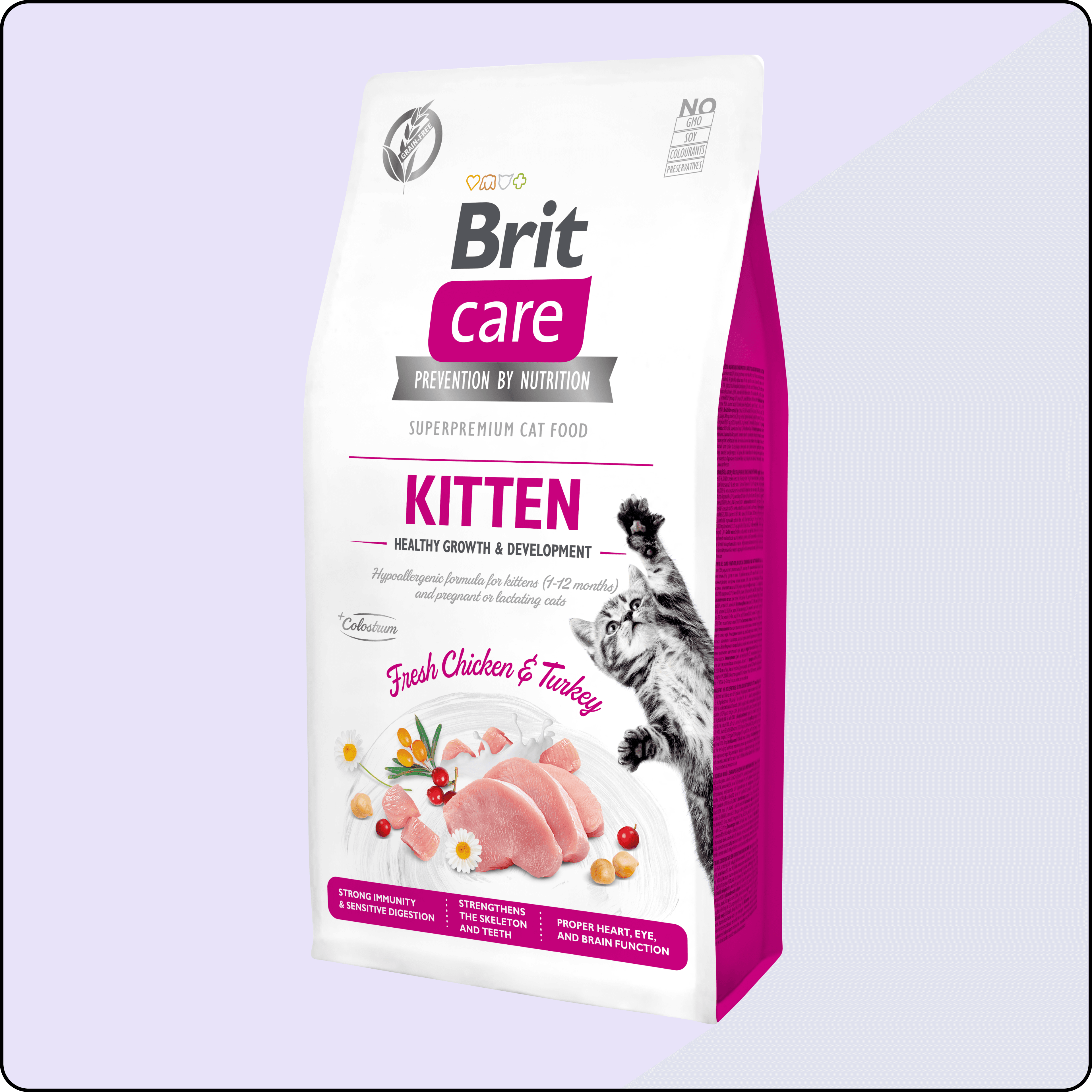 Brit Care Hipoalerjenik Sağlıklı Büyüme için Tavuklu ve Hindili Tahılsız Yavru Kedi Maması 7 kg