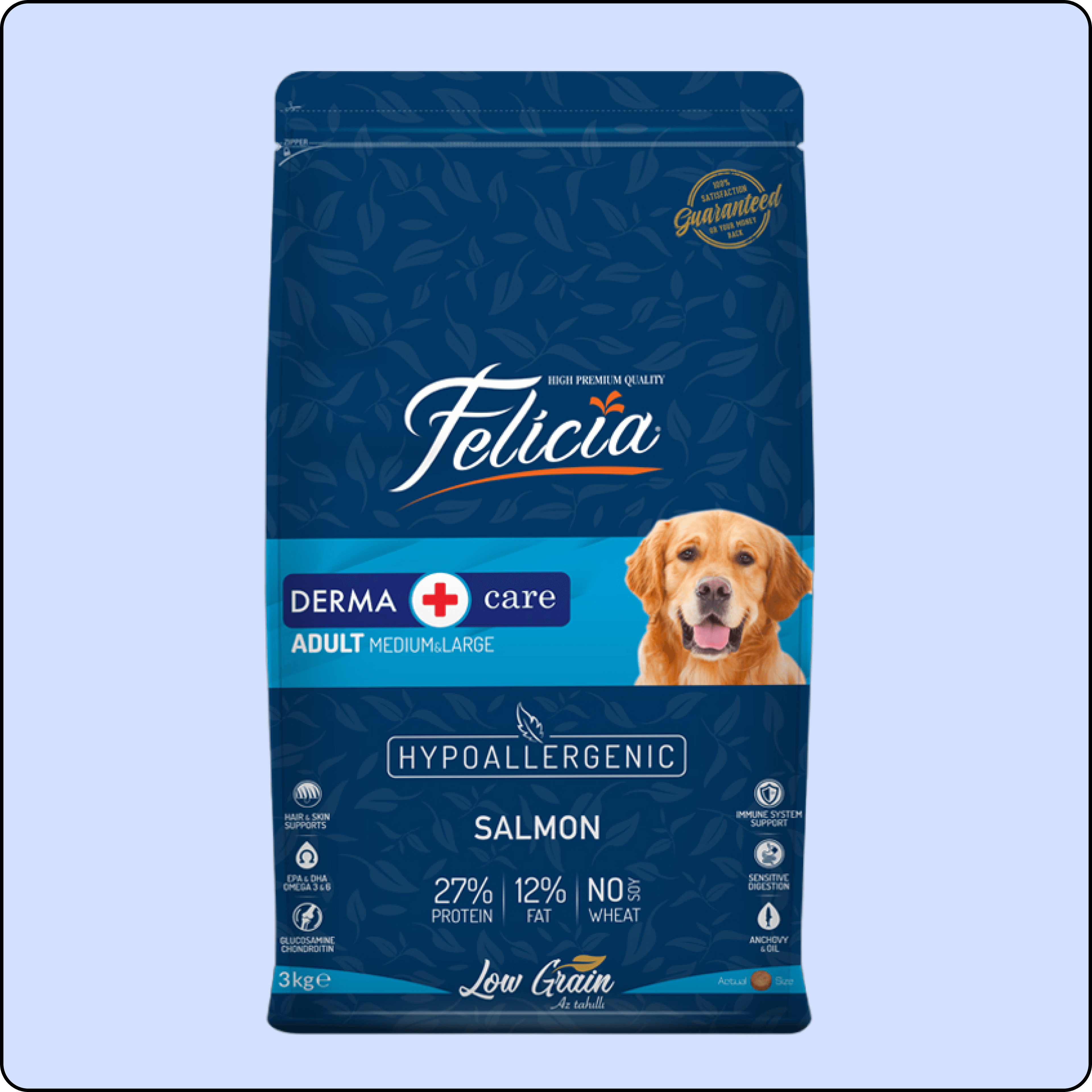 Felicia HypoAllergenic Somonlu Düşük Tahıllı Yetişkin Köpek Maması 3 kg