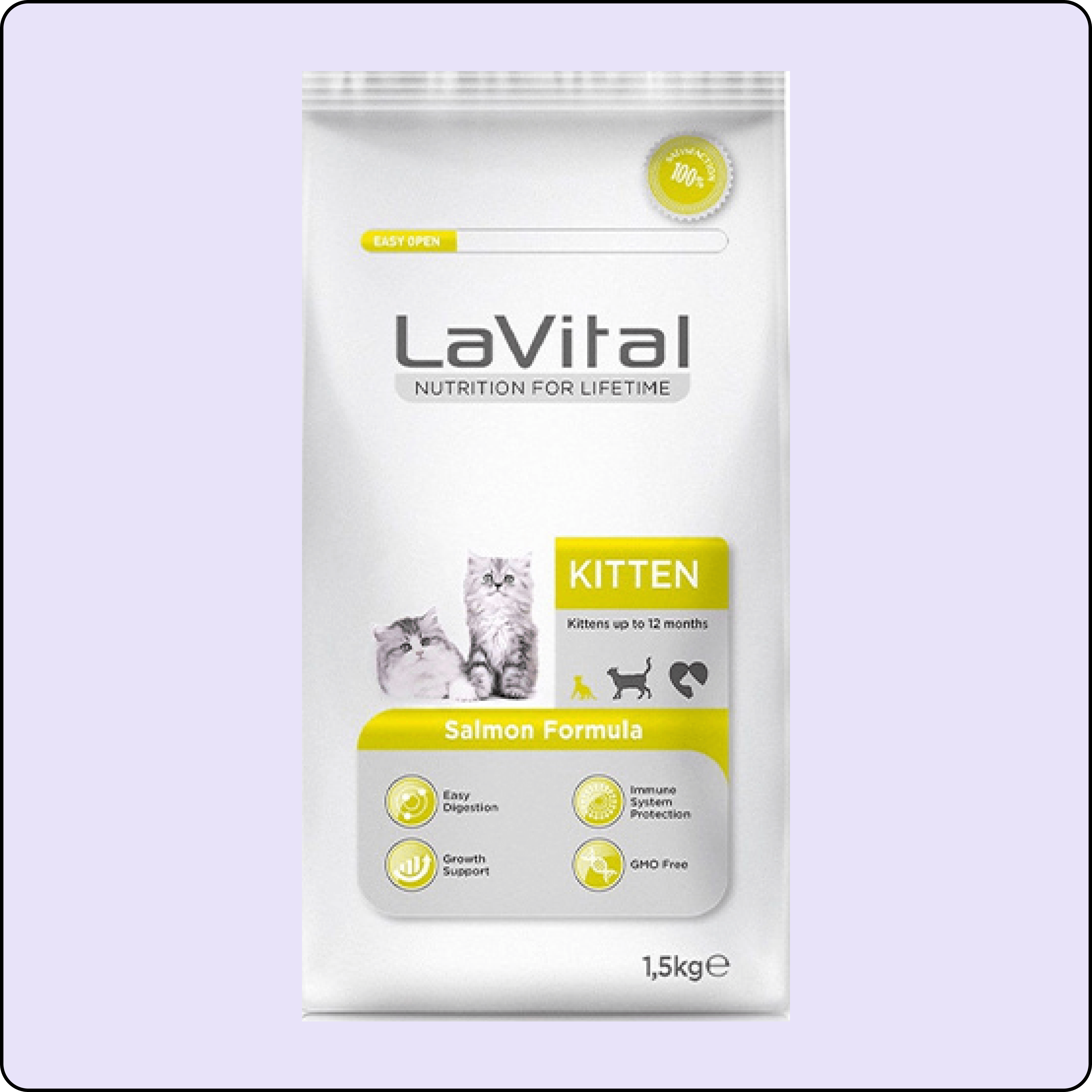 LaVital Kitten Bağışıklık Sistemi Güçlendirici Somonlu Yavru Kedi Maması 1,5kg