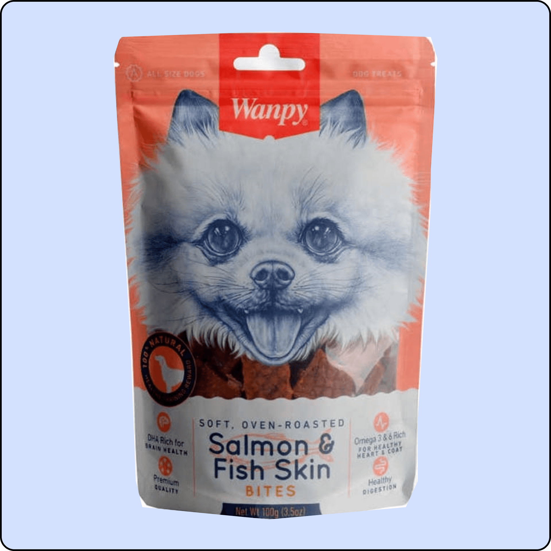 Wanpy Oven Roasted Gerçek Somon Dilimli Köpek Ödül Maması 100 gr