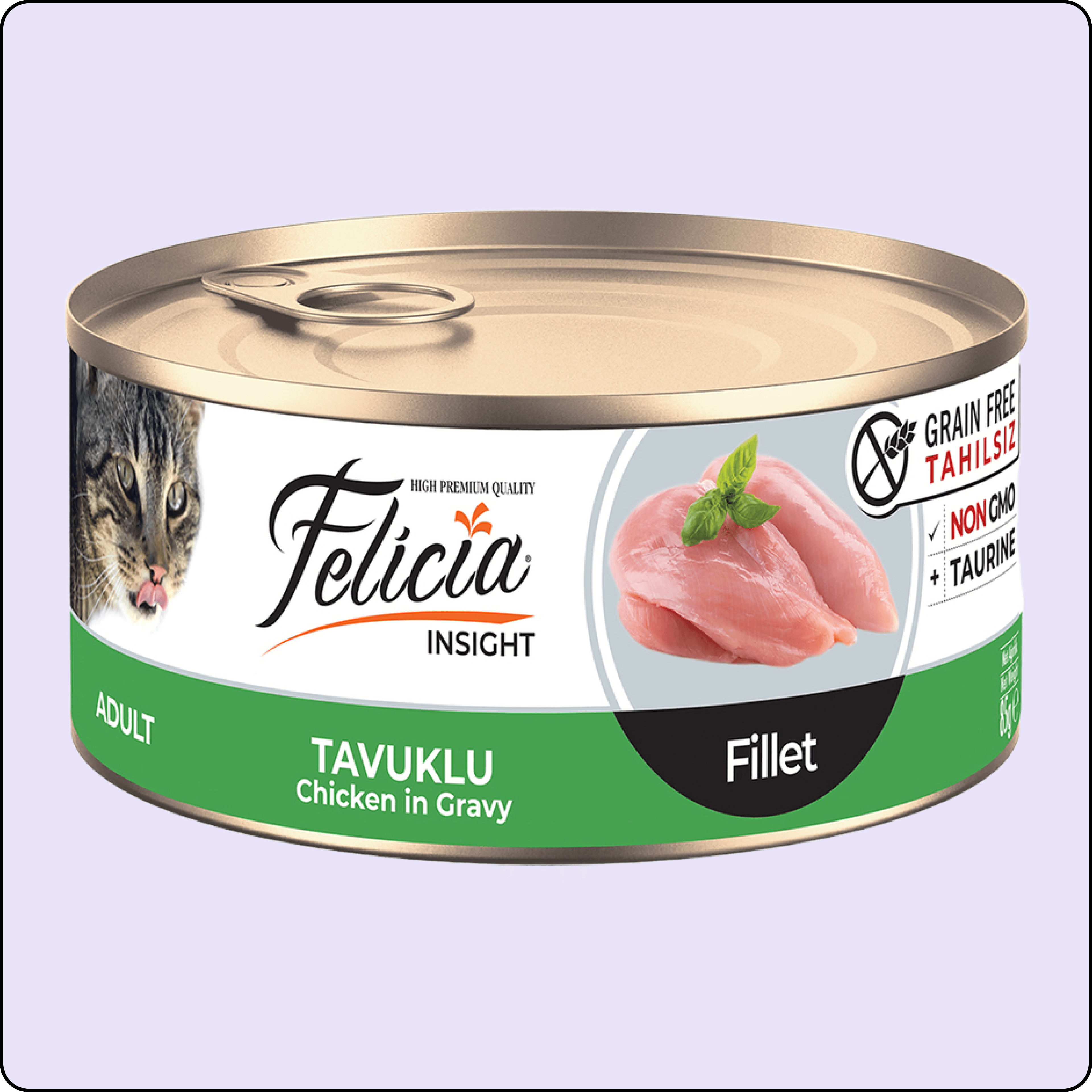 Felicia Fileto Tavuklu Tahılsız Yetişkin Kedi Konservesi 85 gr