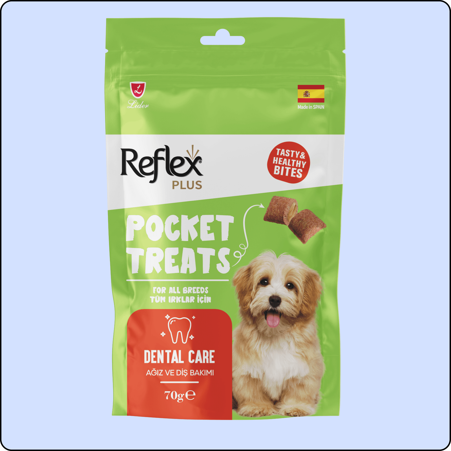 Reflex Plus Pocket Treats Ağız ve Diş Sağlığı İçin Köpek Ödül Maması 70 gr