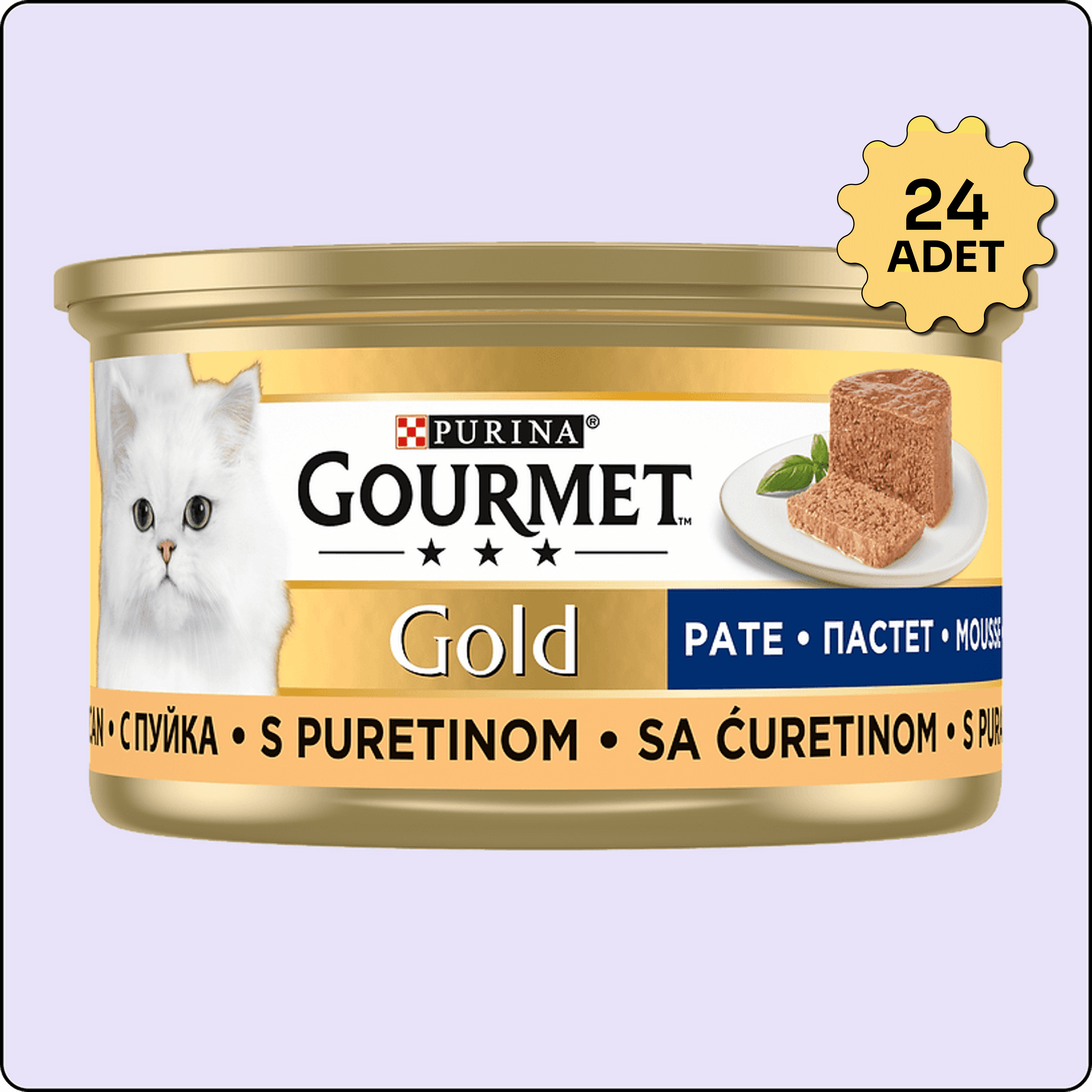 Gourmet Gold Kıyılmış Hindili Kedi Konservesi 85 gr 24'lü