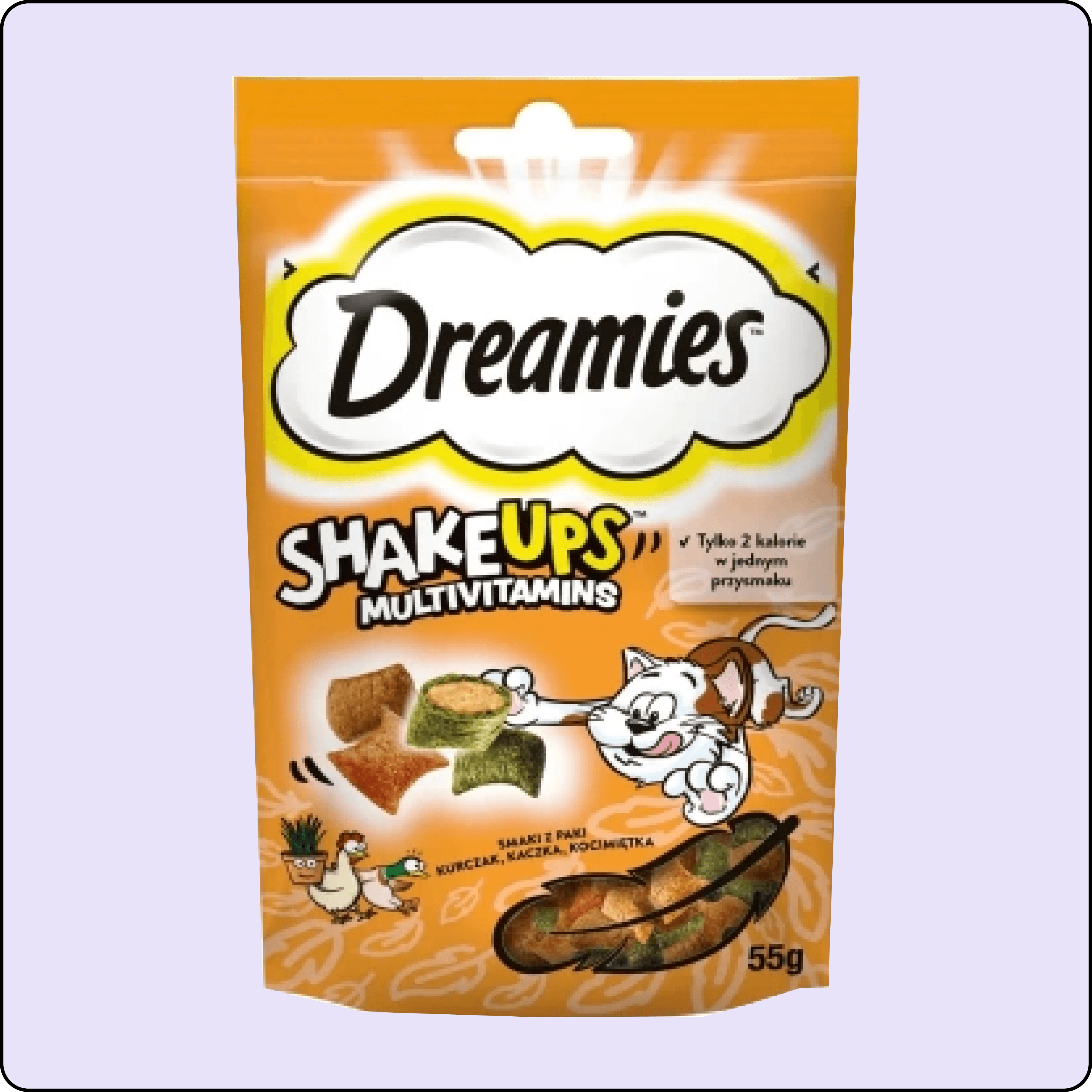 Dreamies ShakeUps Rockin Roost Tavuklu ve Ördekli Kedi Ödül Bisküvisi 55 gr