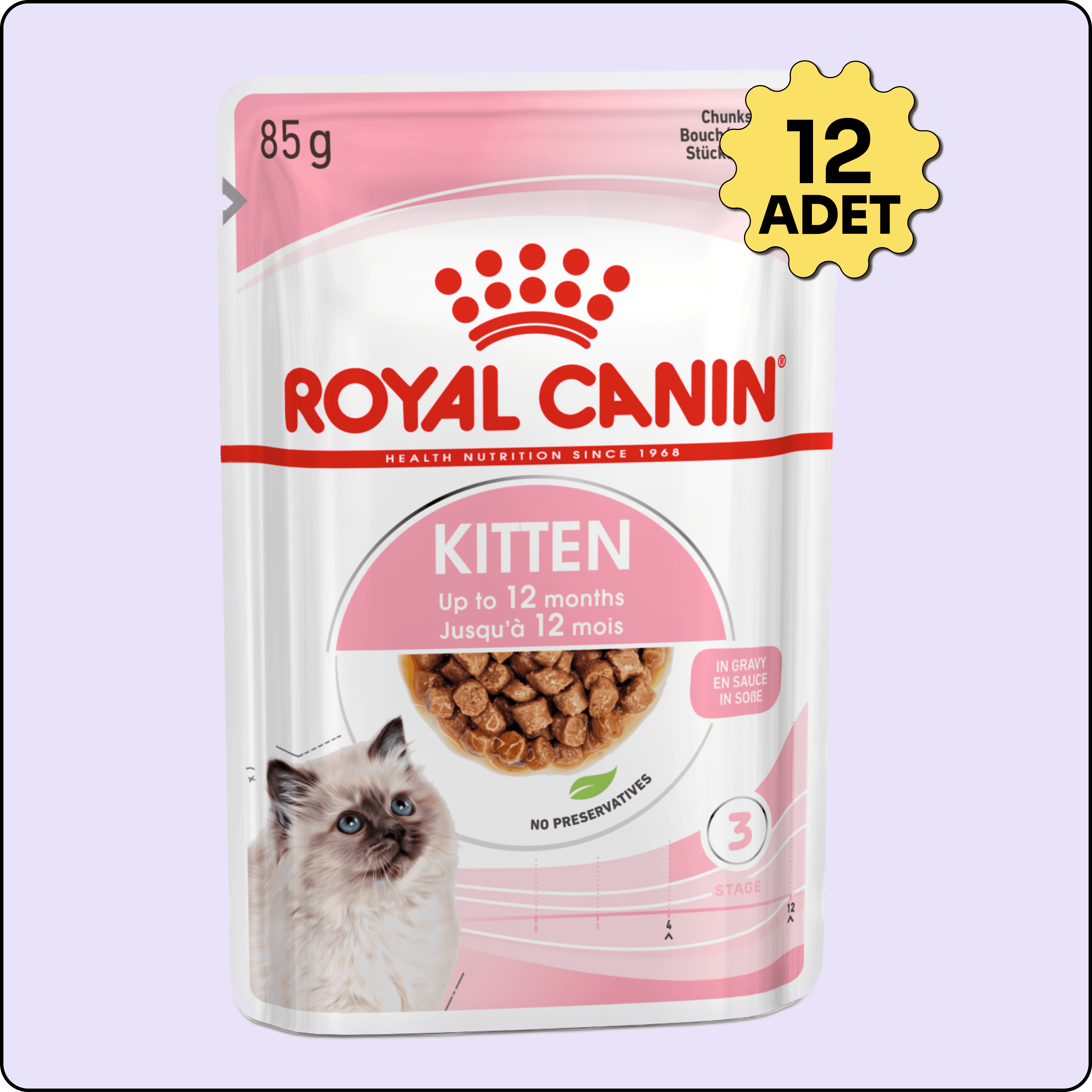 Royal Canin Sos İçinde Yavru Kedi Konservesi 85 gr 12'li