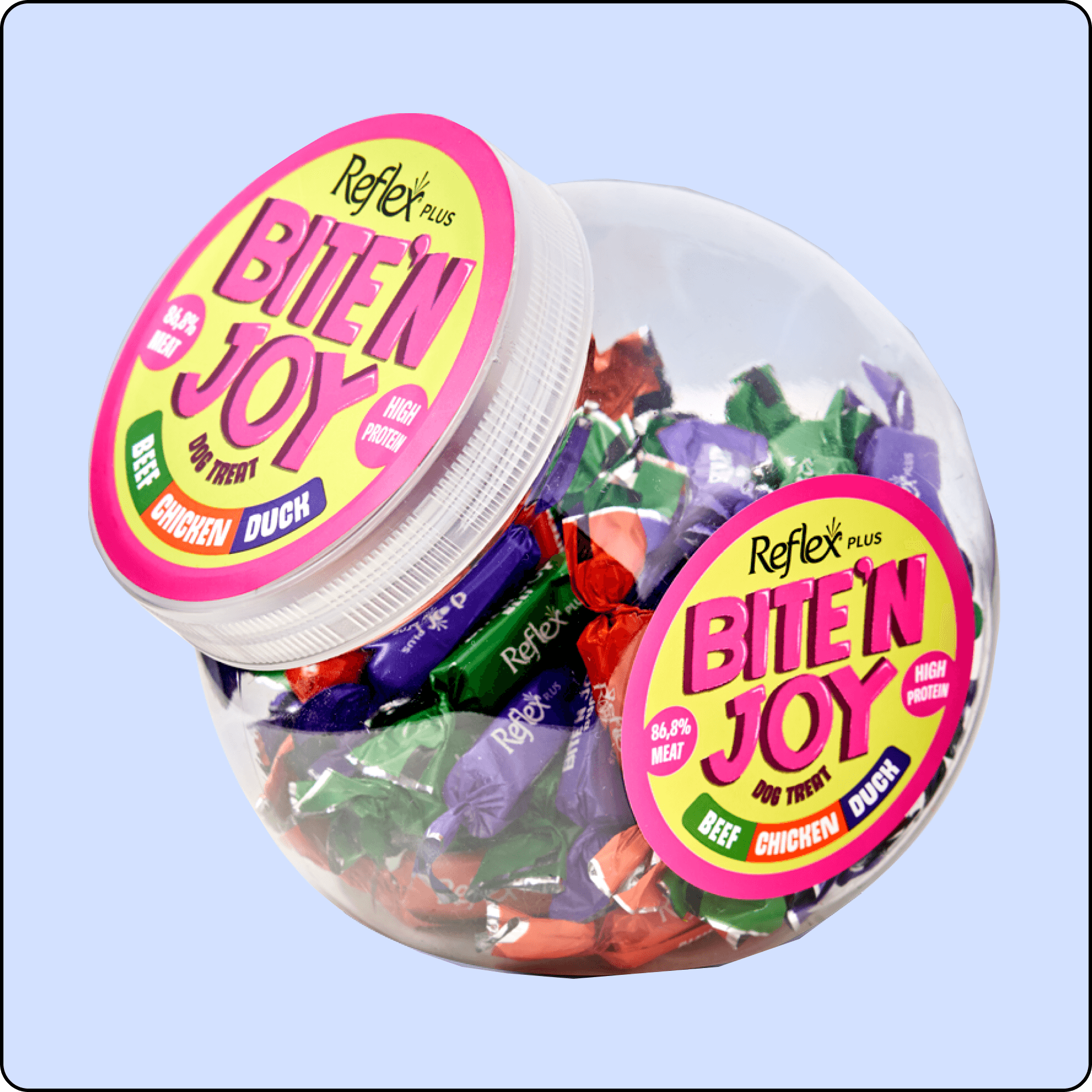 Reflex Plus Bite'n Joy Dana Etli Tavuklu ve Ördek Etli Köpek Ödül Maması 250gr