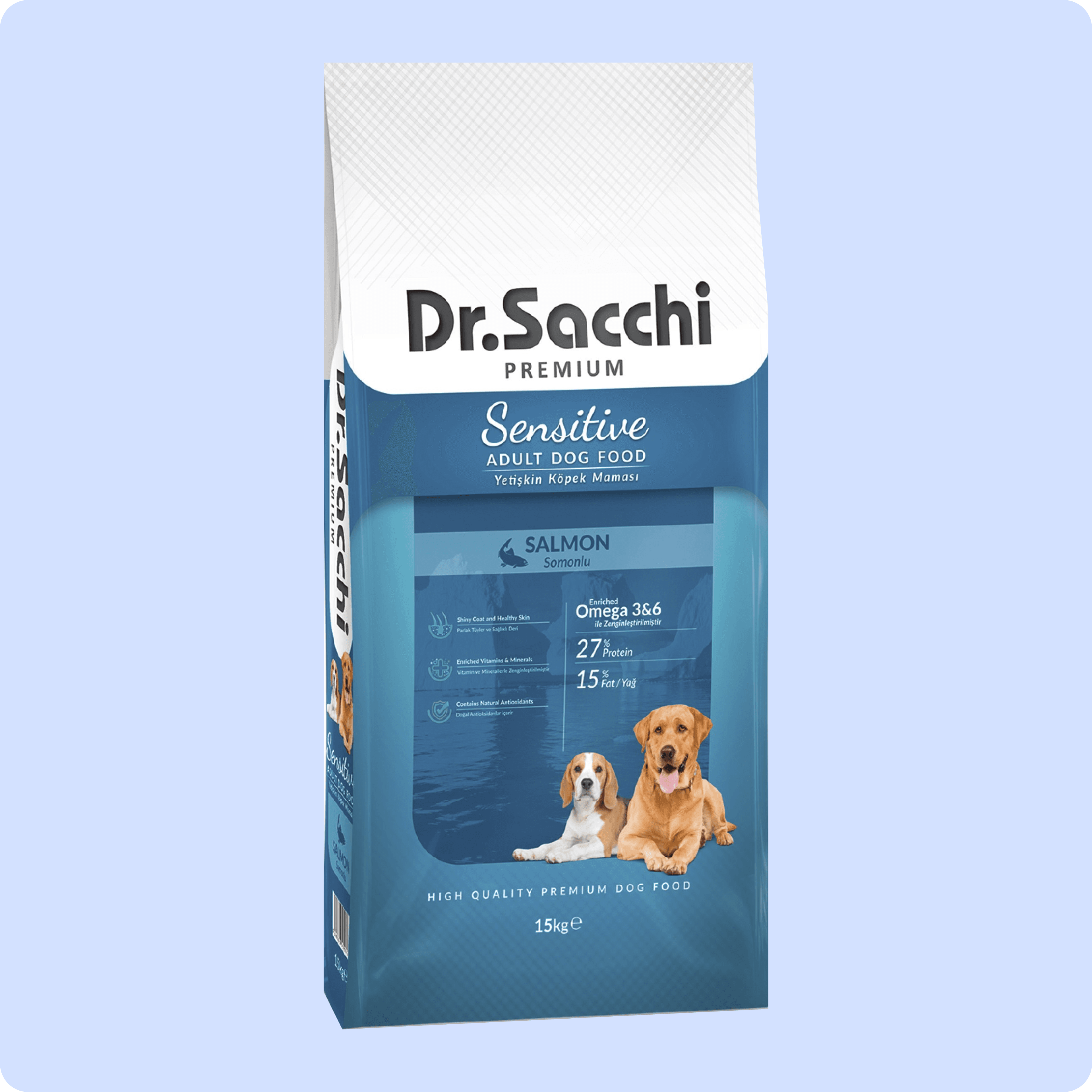 Dr. Sacchi Sensitive Somonlu Yetişkin Köpek Maması 15 kg