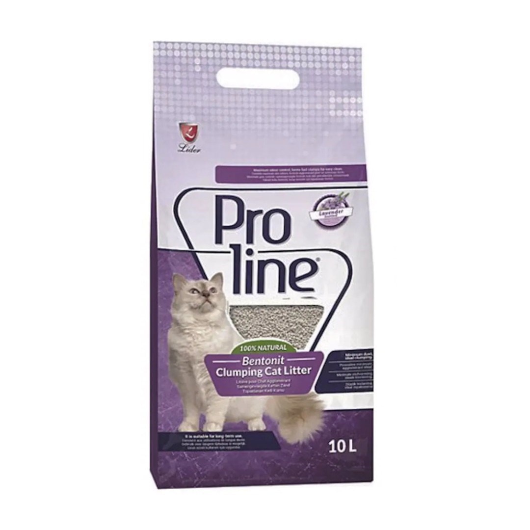 Proline Bentonit Lavanta Kokulu Topaklanan 10 lt 2'li Paket Kedi Kumu