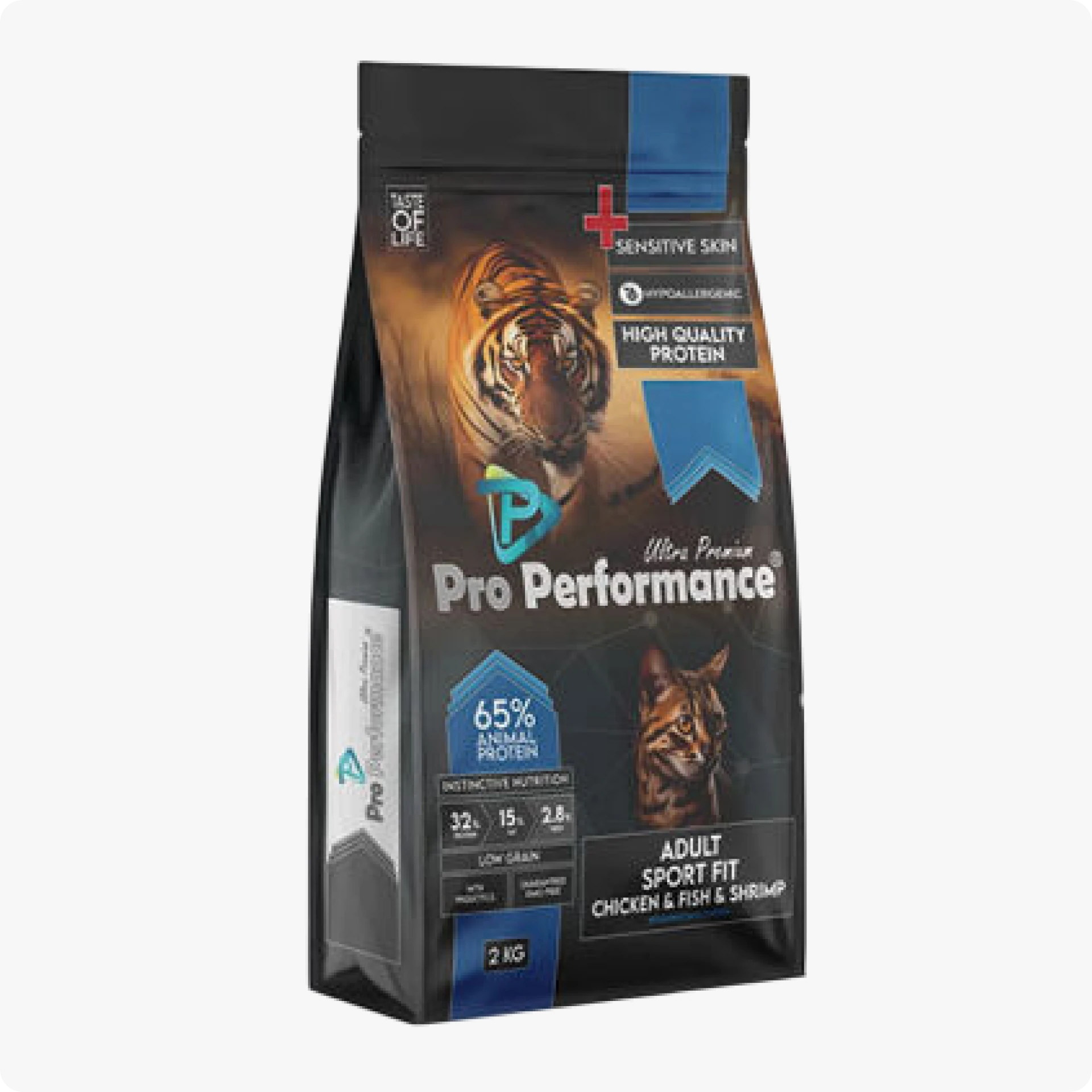 Pro Performance Kızlıcıklı Tavuklu Karidesli ve Somonlu Yetişkin Kedi Maması 2 kg