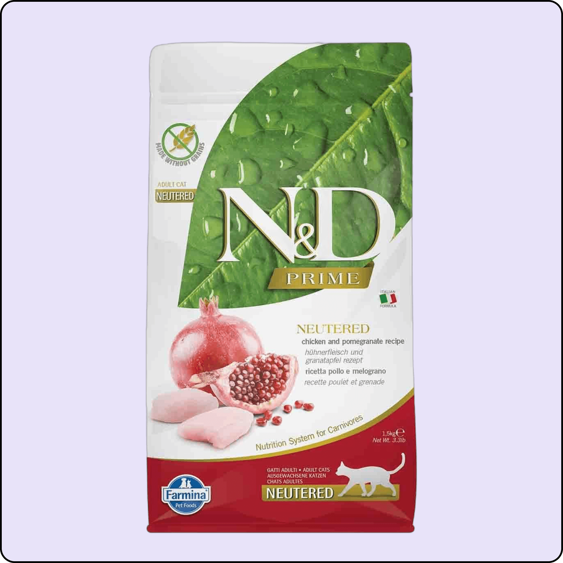 N&D Prime Tavuklu ve Narlı Tahılsız Kısırlaştırılmış Kedi Maması 1,5 kg