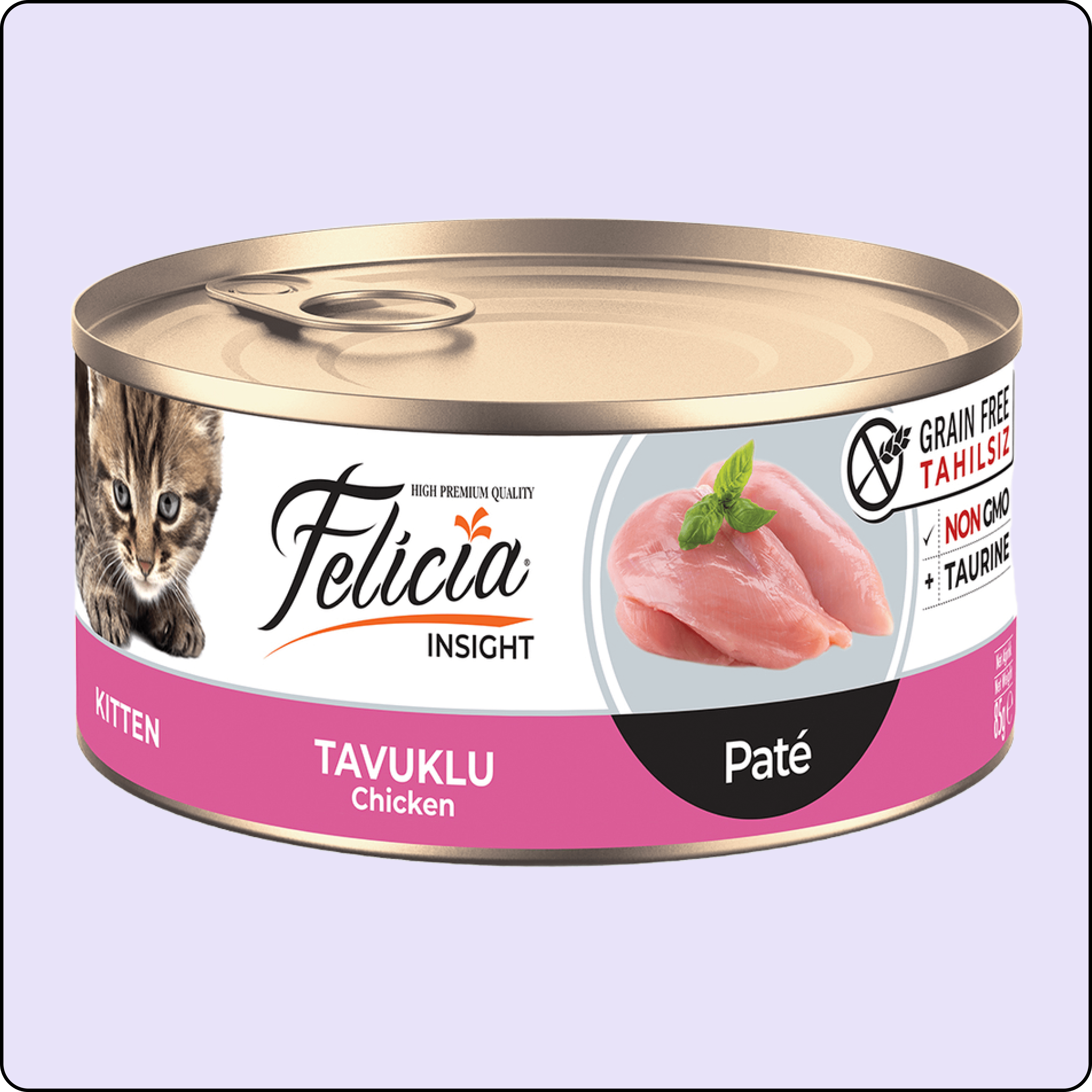 Felicia Kıyılmış Tavuklu Tahılsız Yavru Kedi Konservesi 85 gr