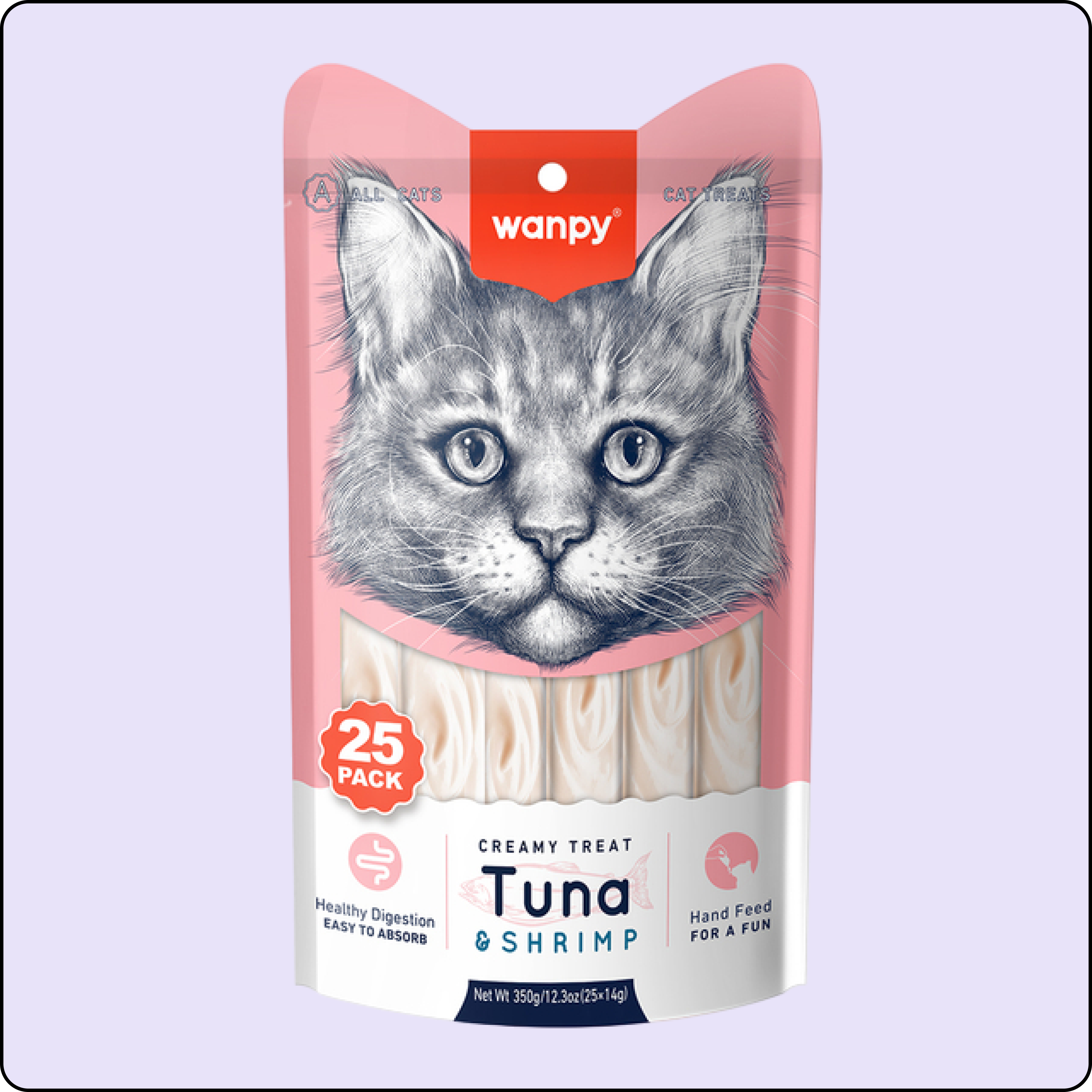 Wanpy Ton Balıklı ve Karidesli Krema Kedi Ödül 25'li 14 gr