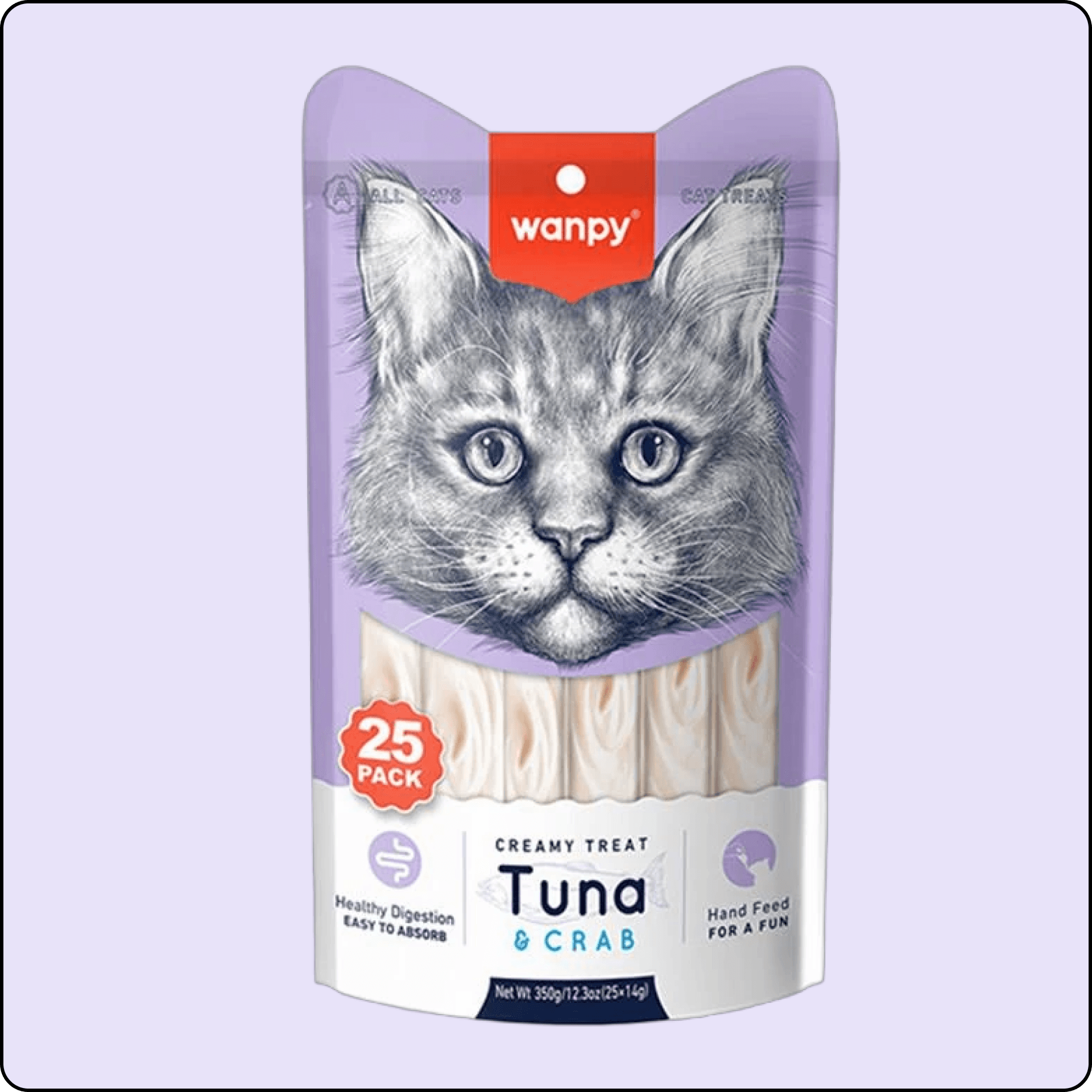 Wanpy Ton Balıklı ve Yengeçli Krema Kedi Ödülü 25'li 14 gr