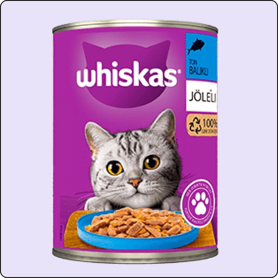 Whiskas Jöle İçinde Ton Balıklı Yetişkin Kedi Konservesi 400 gr 24 Adet