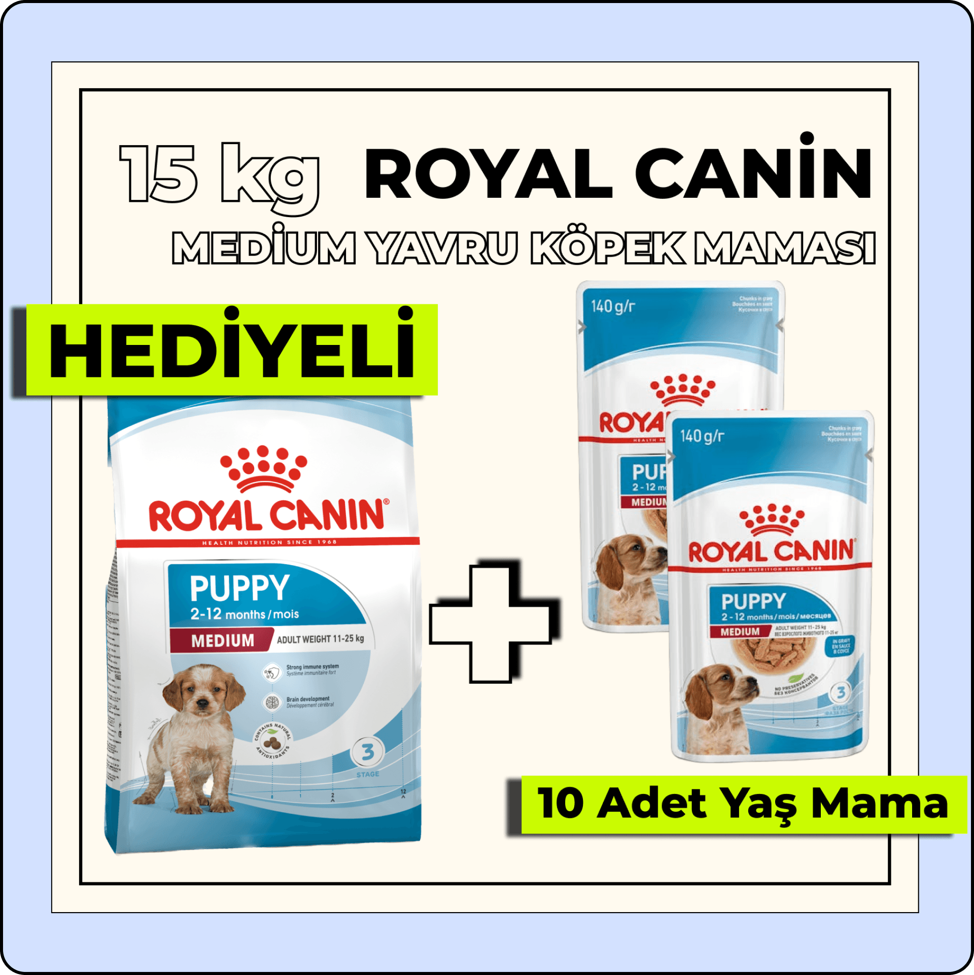 Royal Canin Medium Orta Irk Yavru Köpek Maması 15 kg