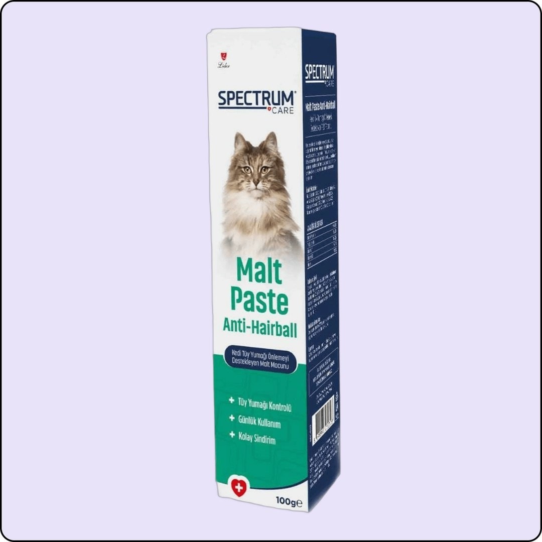 Spectrum Kedi Tüy Yumağı Önlemeyi Destekleyen Malt Macunu 100 gr 4 Adet