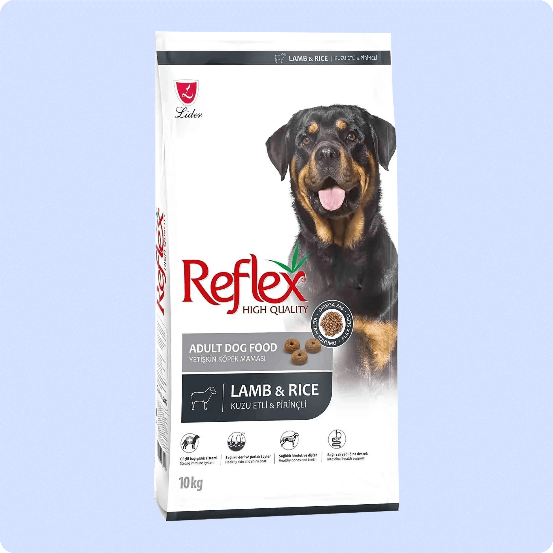 Reflex Kuzu Etli ve Pirinçli Yetişkin Köpek Maması 10 kg