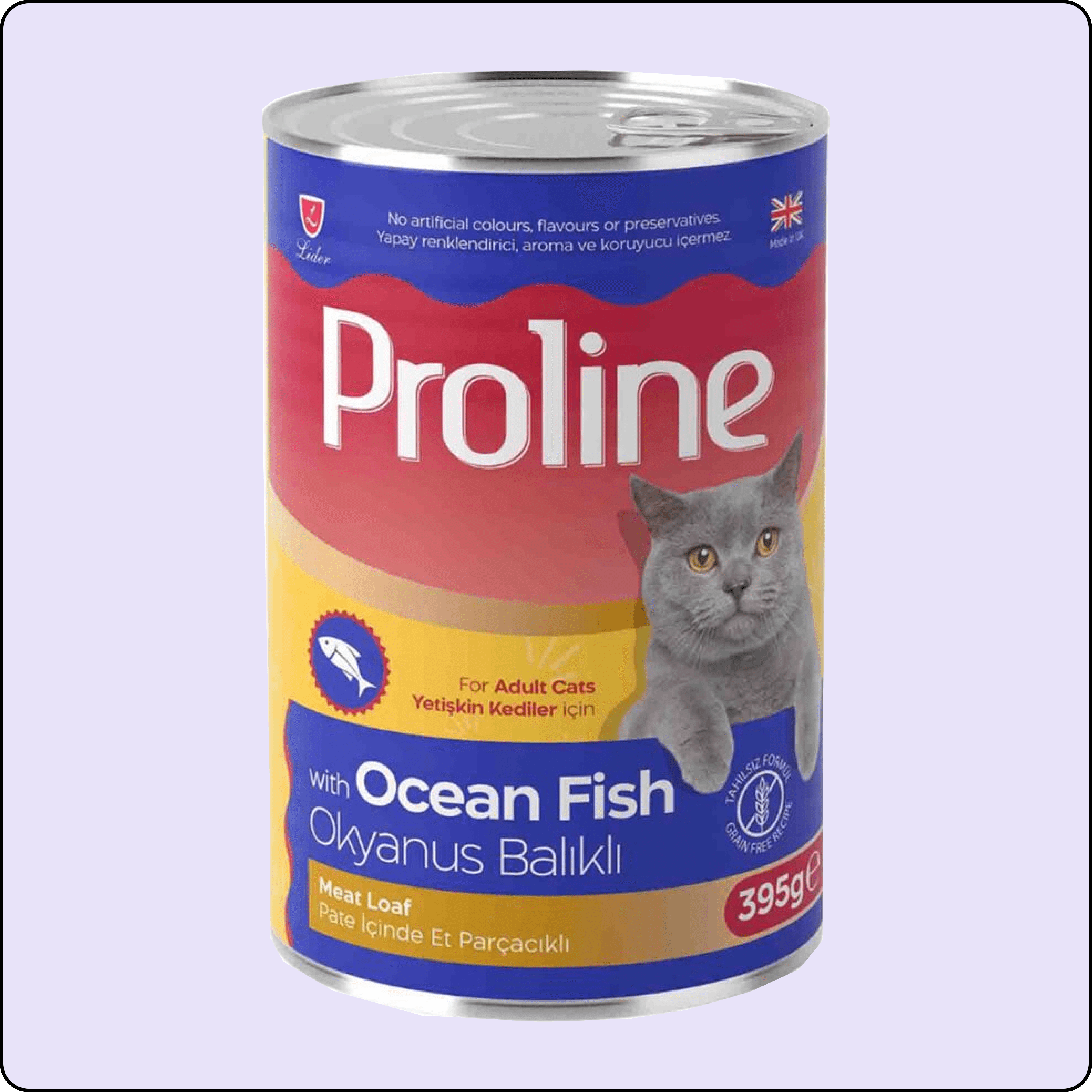Proline Okyanus Balıklı Pate Yetişkin Kedi Konservesi 395 Gr