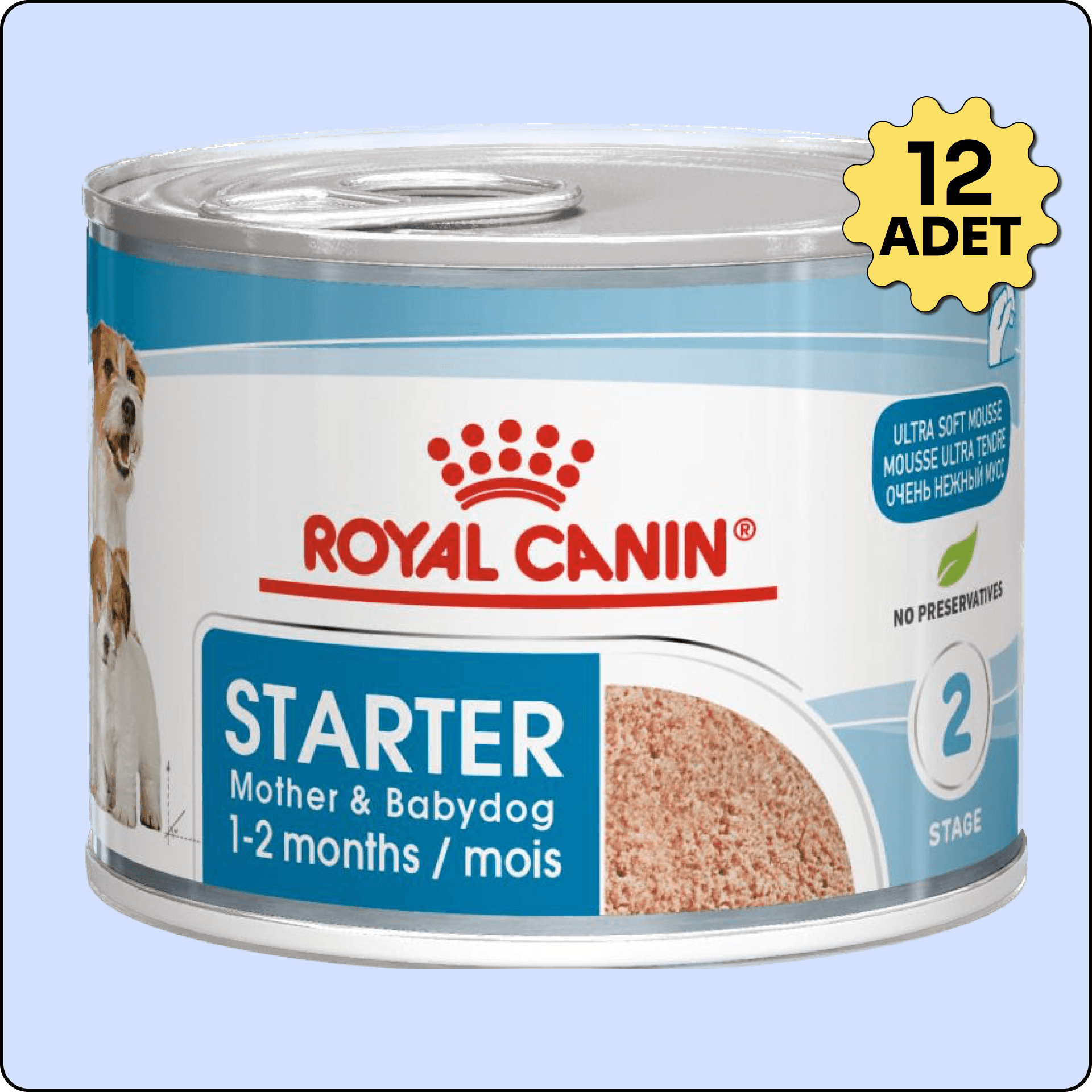 Royal Canin Starter Anne ve Yavru Köpek Konservesi 195 gr 12'li