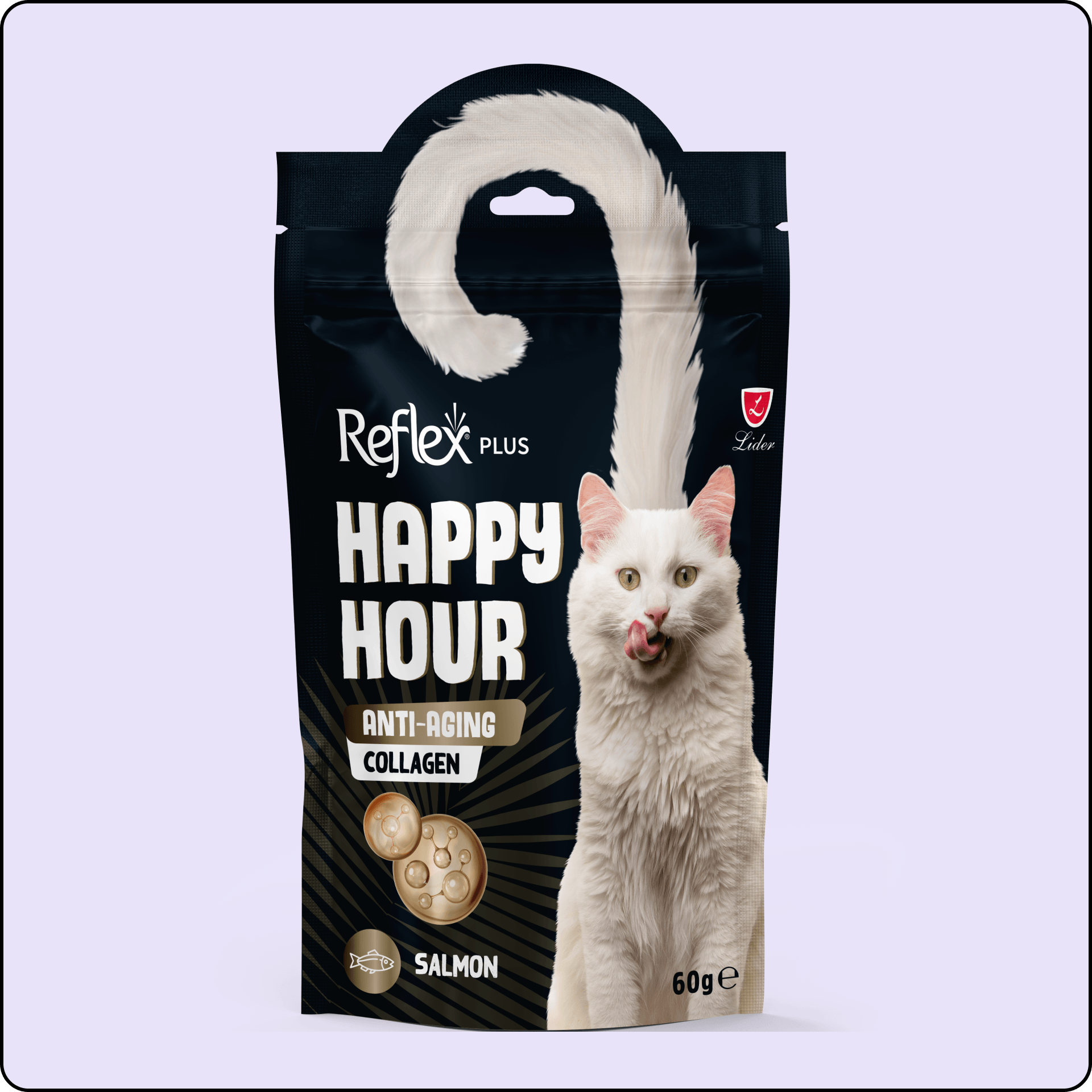 Reflex Plus Happy Hour Anti-Aging Collagen Somonlu Kedi Ödül Maması 60 gr