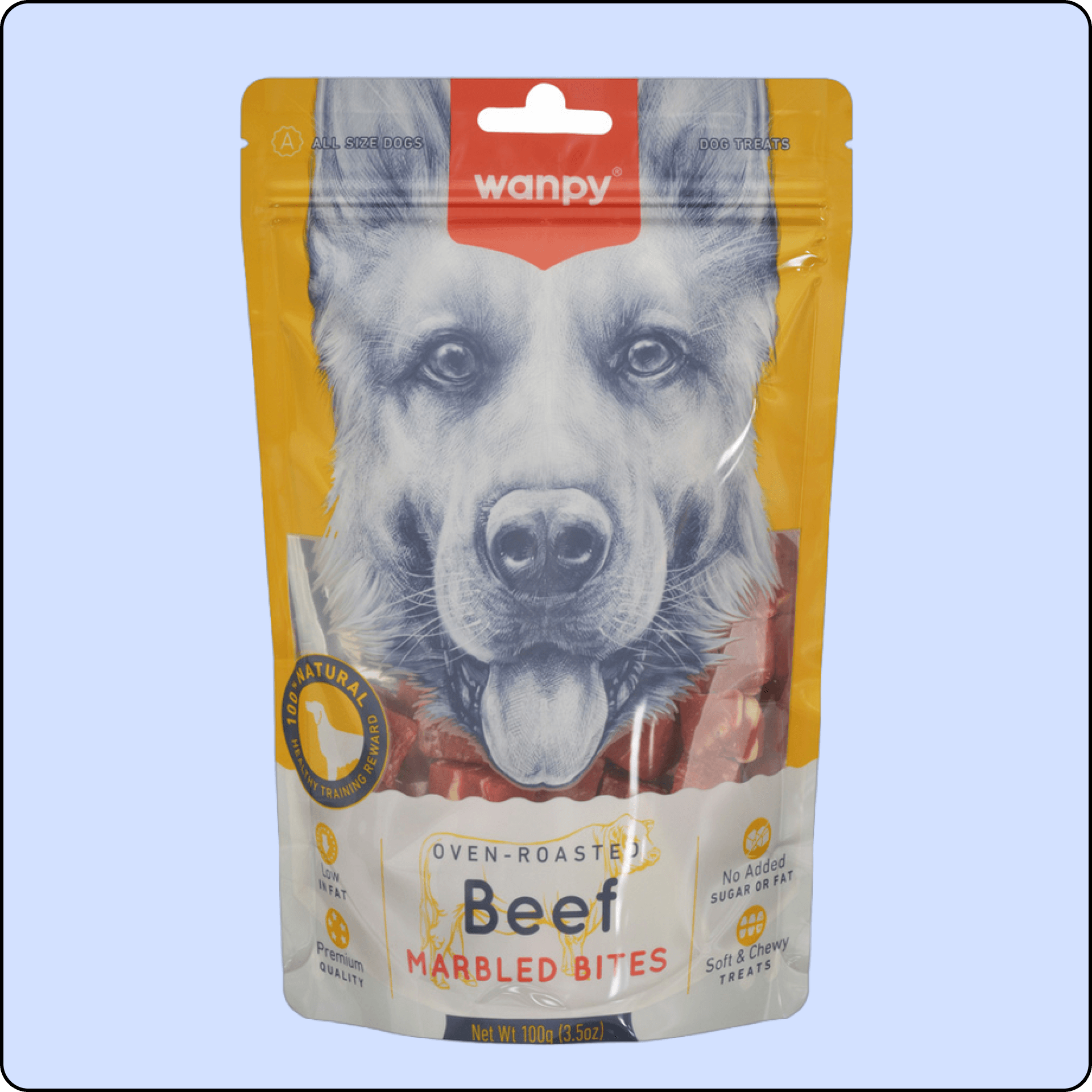 Wanpy Marbled Biftek Et Parçalı Köpek Ödül Maması 100 gr