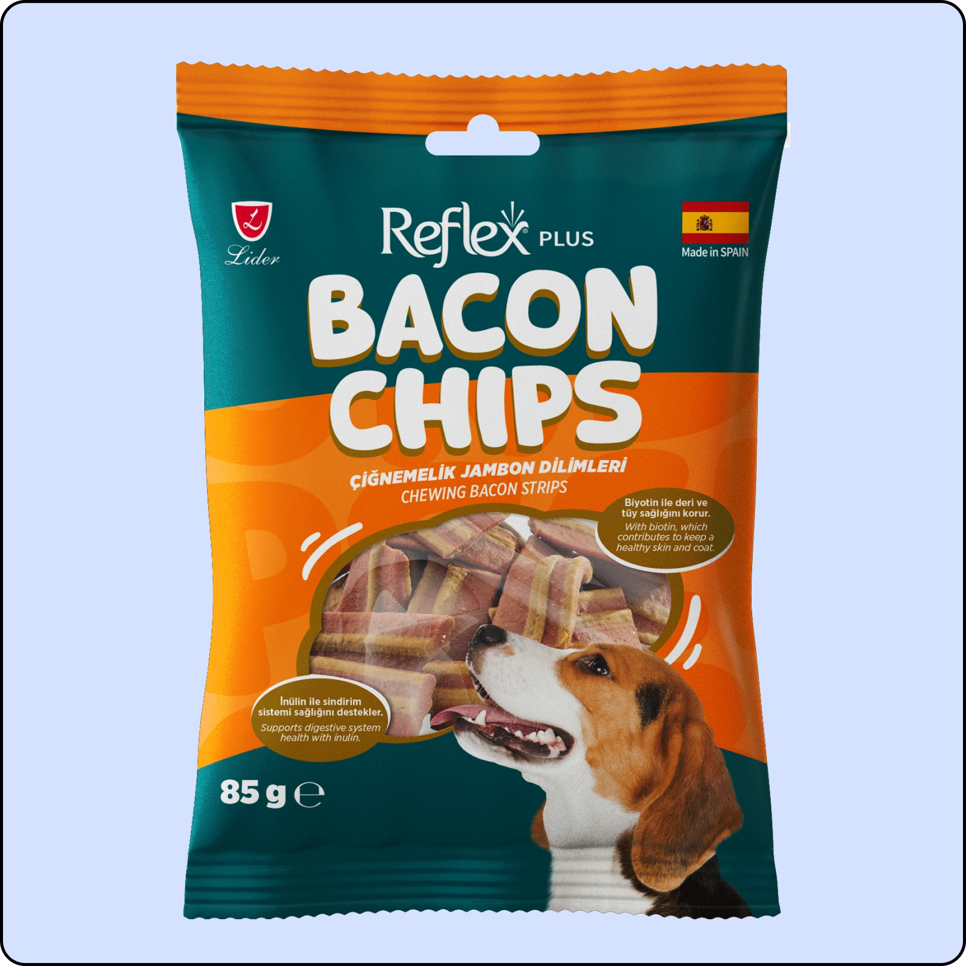 Reflex Plus Bacon Chips Jambonlu Dilim Köpek Ödül Maması 85 gr