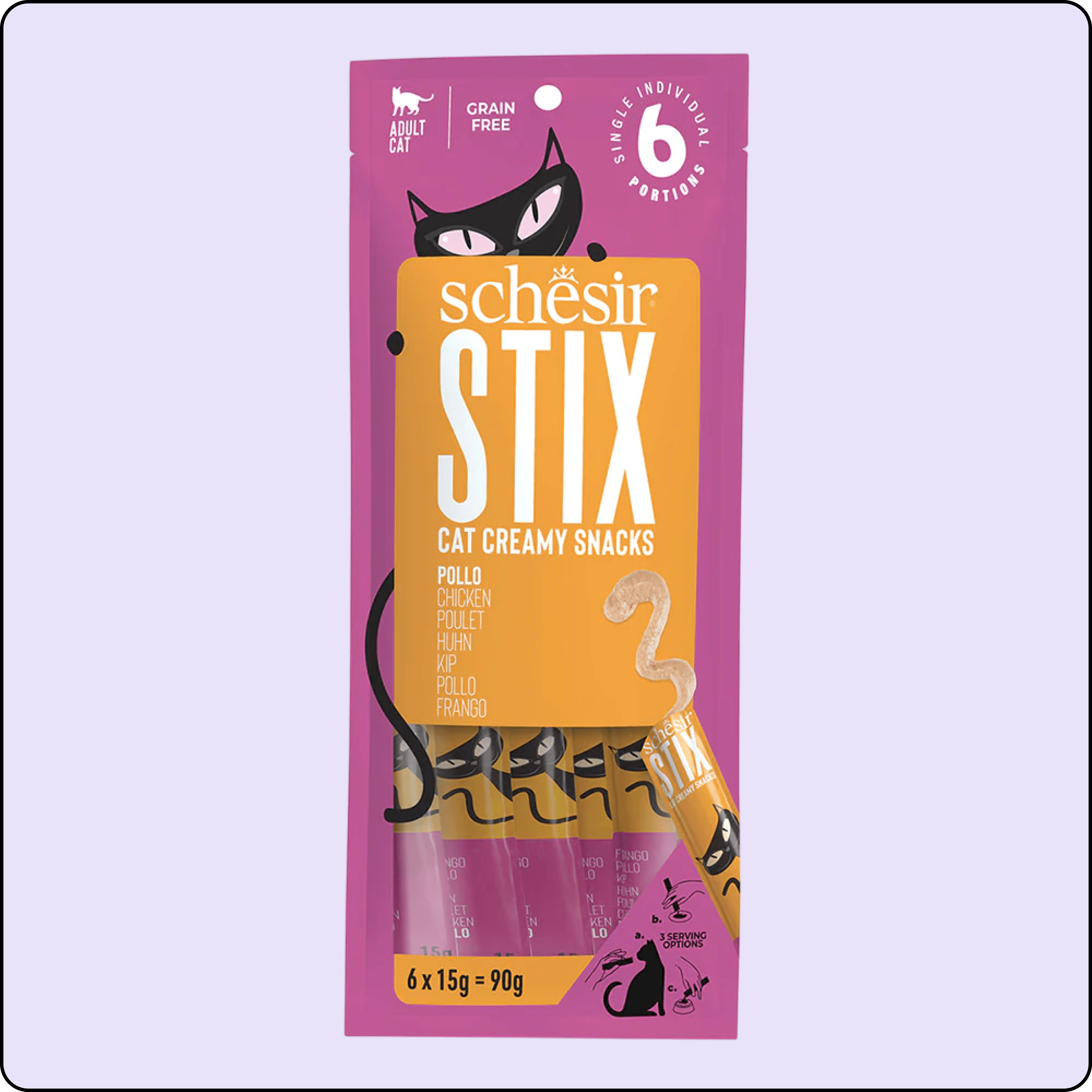 Schesir Cat Stix Tavuklu Krema Kedi Ödülü 15 gr 6'lı