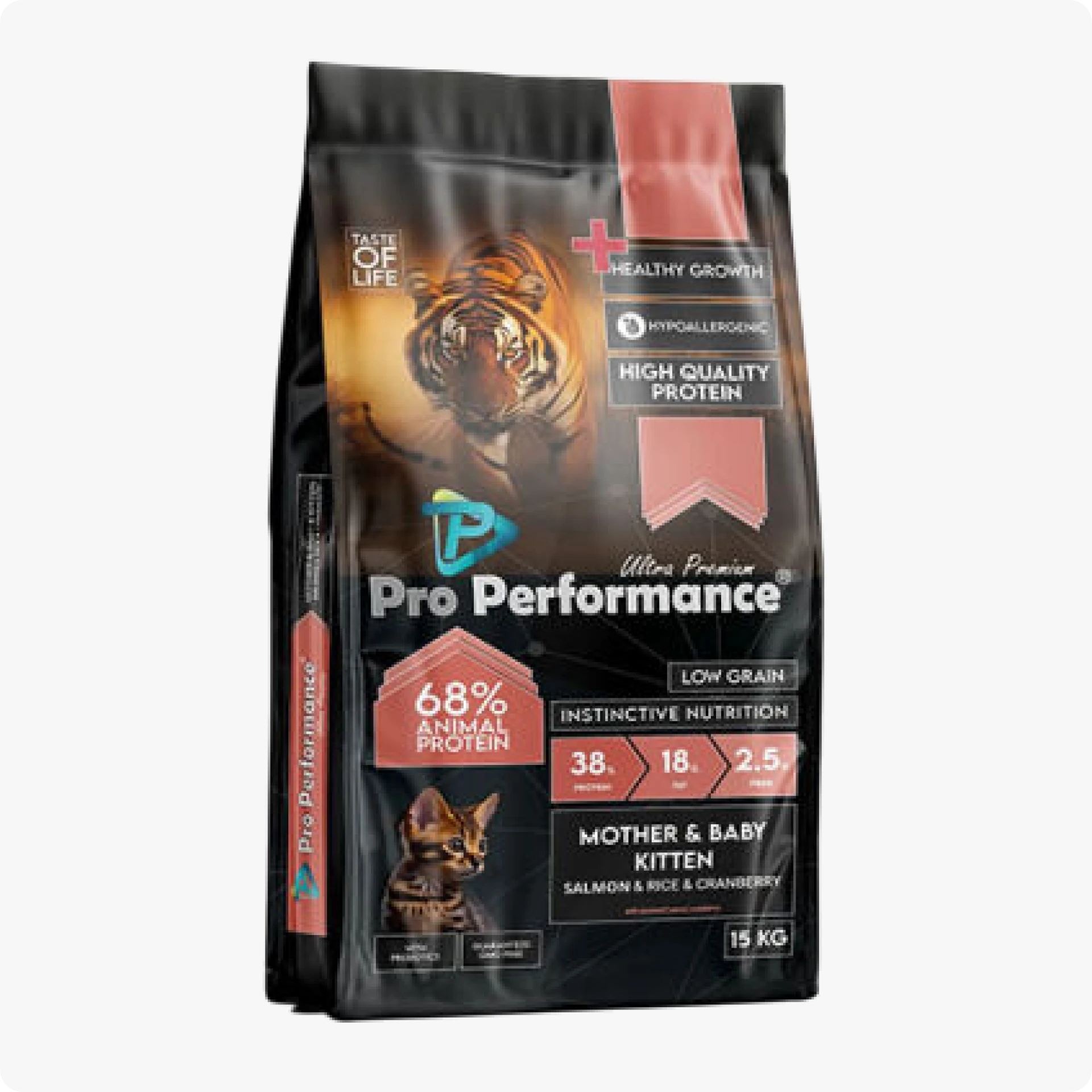 Pro Performance Mother Baby Kitten Somonlu ve Pirinçli Anne Yavru Kedi Mamsı 15 Kg