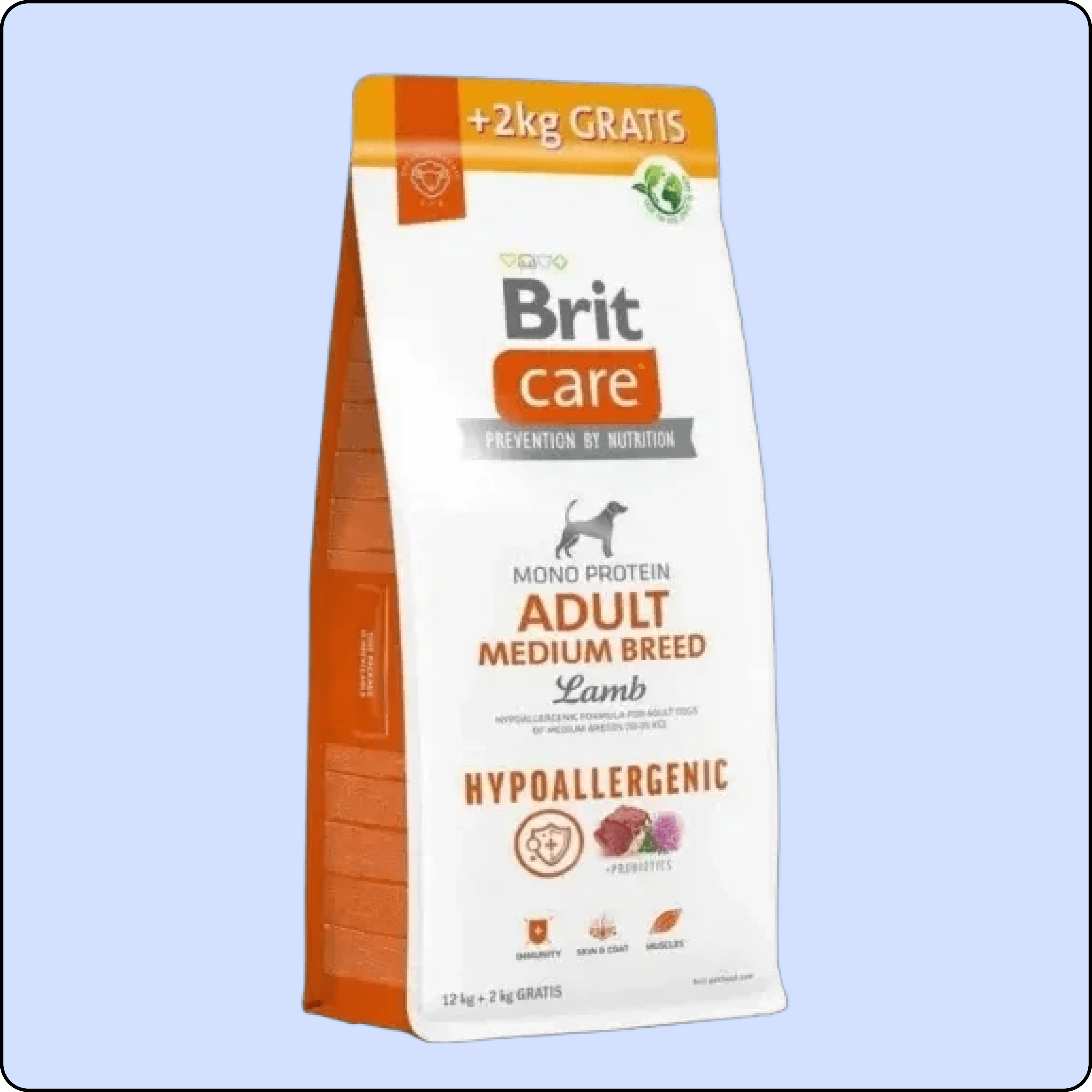 Brit Care Hypo-Allergenic Kuzu Etli Orta Irk Yetişkin Köpek Maması 12+2 kg