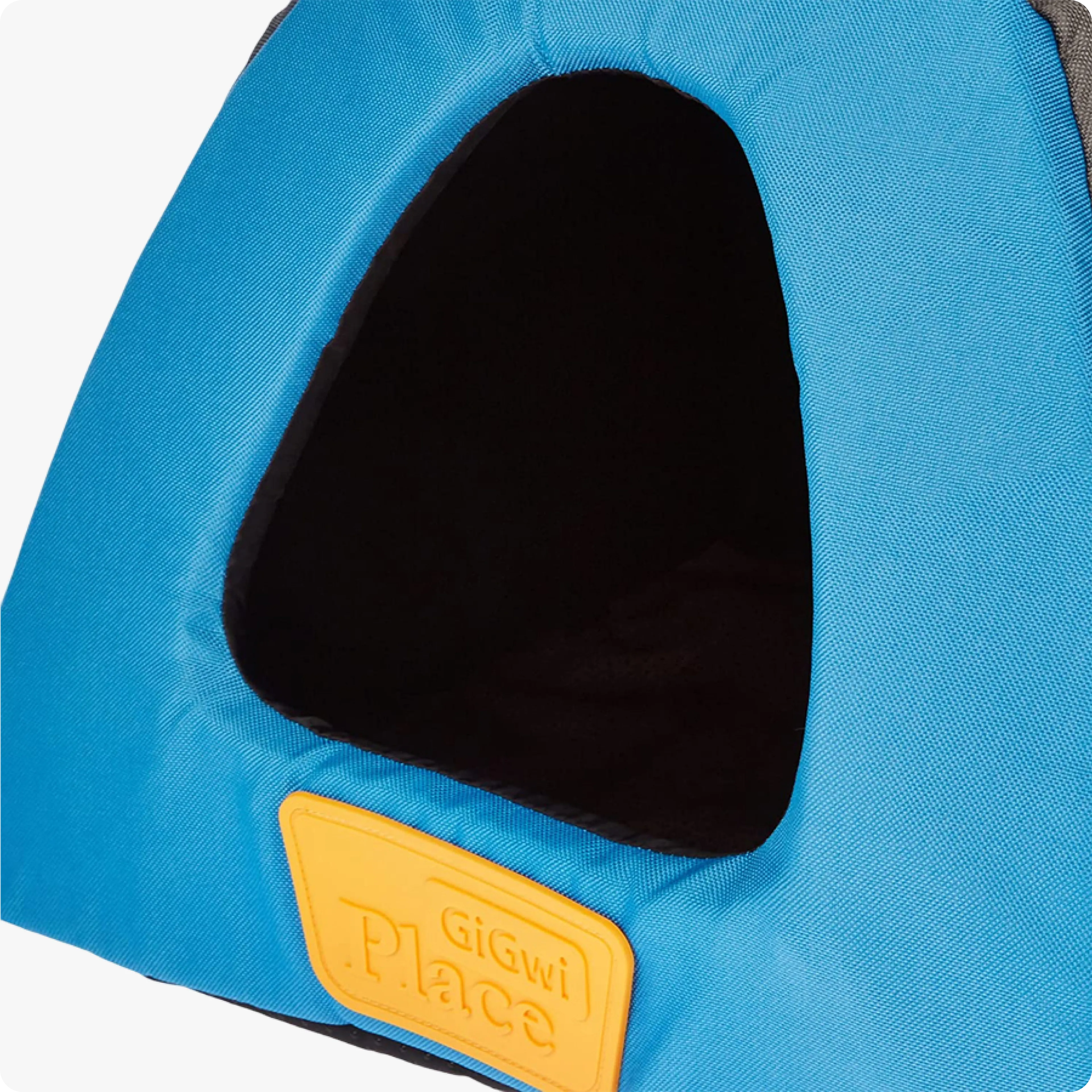 GiGwi Kanvas Kumaş Kapalı Kedi Köpek Evi Gri Mavi 40x40x33 cm