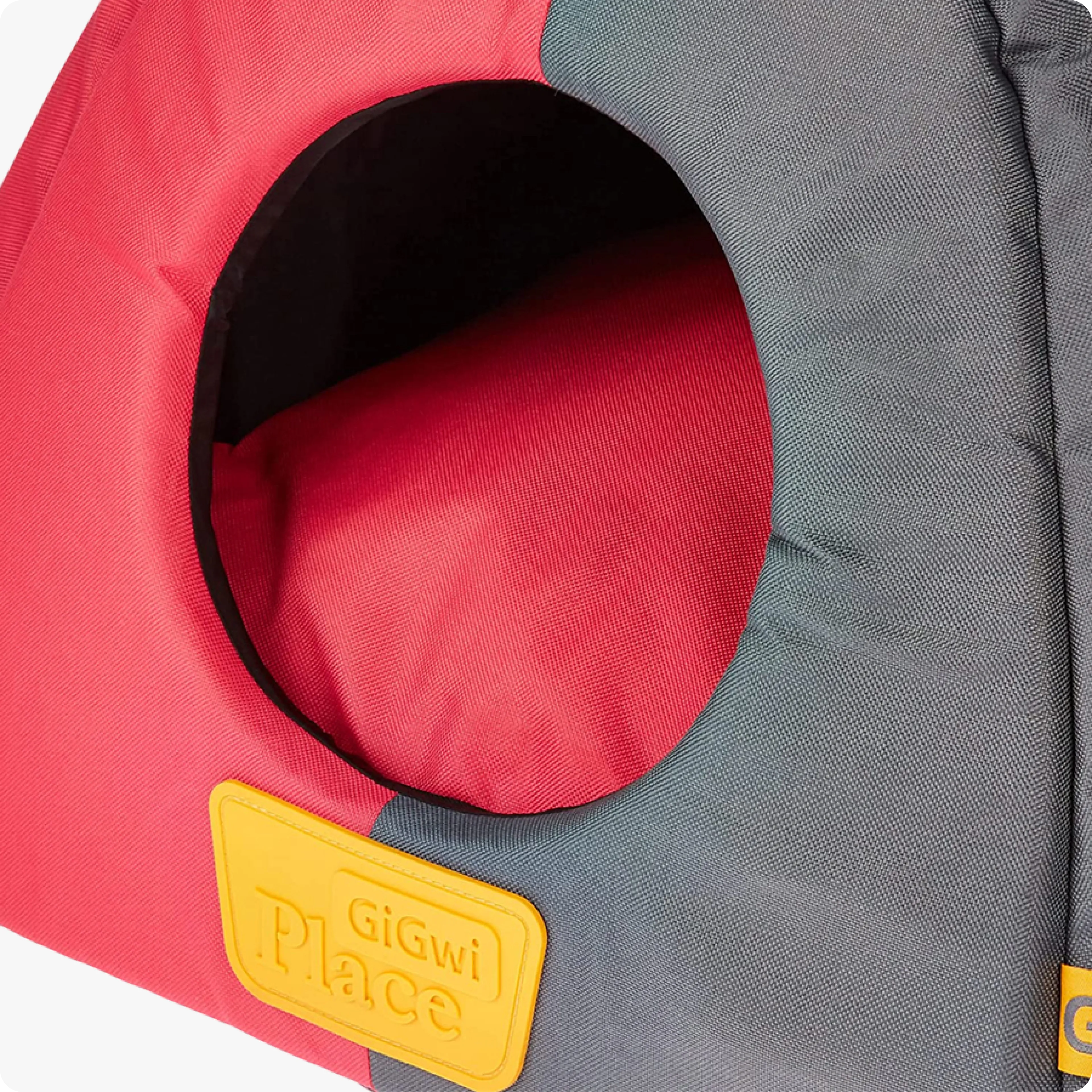 GiGwi Kanvas Kumaş Kedi Köpek Yatağı Üçgen Kırmızı 40x40x33 cm