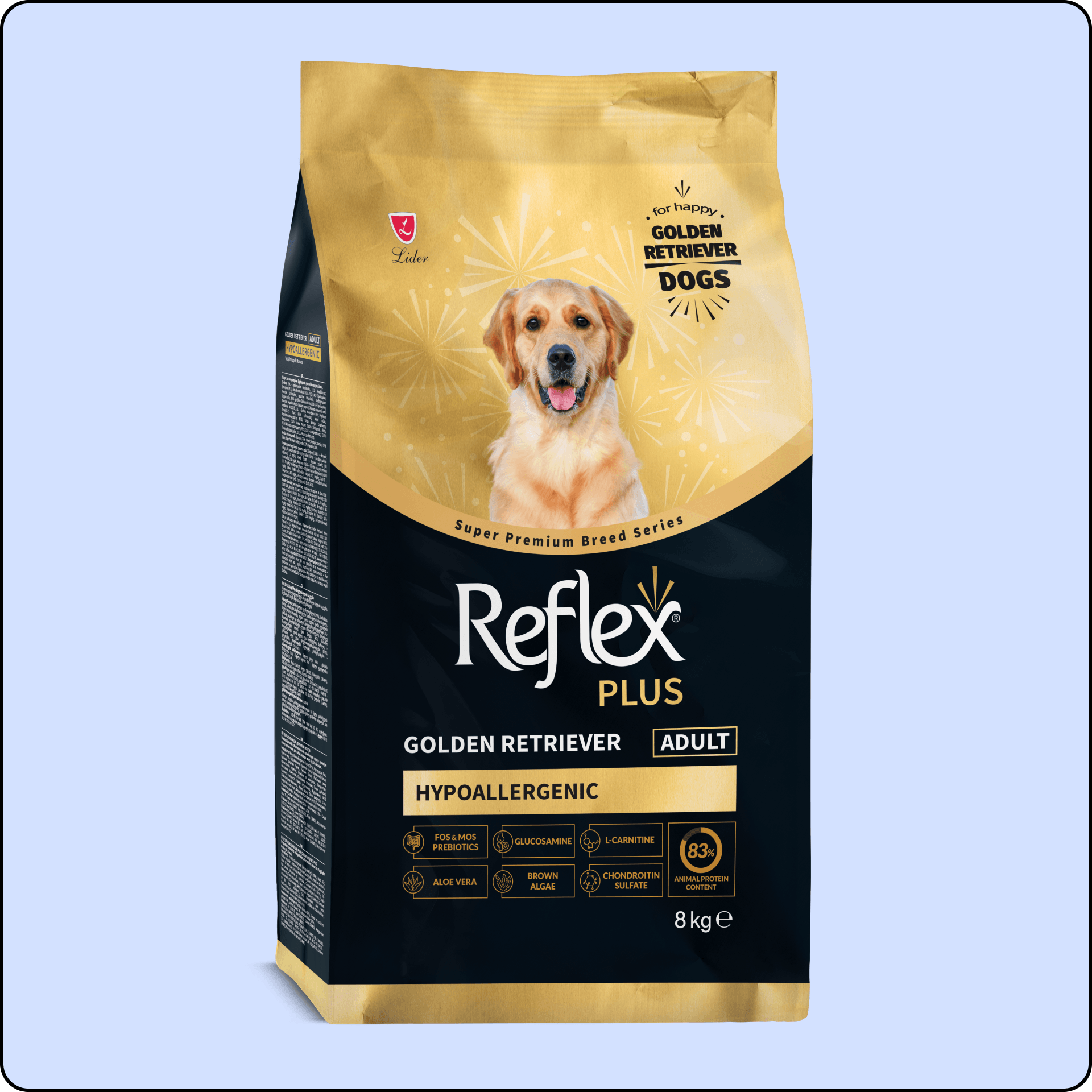Reflex Plus Hipoalerjenik  Golden Retriever Yetişkin Köpek Maması 8 kg