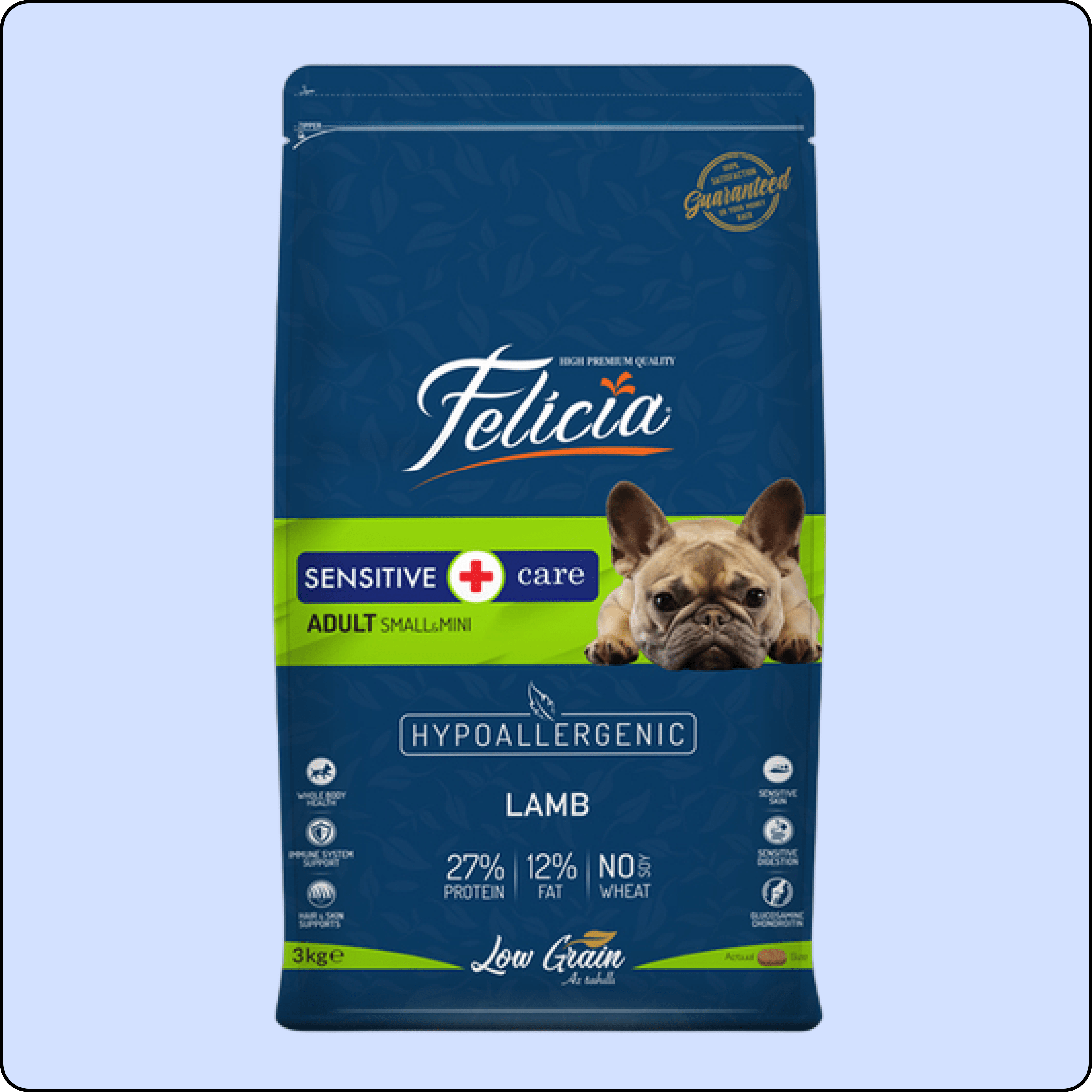 Felicia HypoAllergenic Kuzulu ve Pirinçli Küçük Irk Düşük Tahıllı Yetişkin Köpek Maması 3 kg