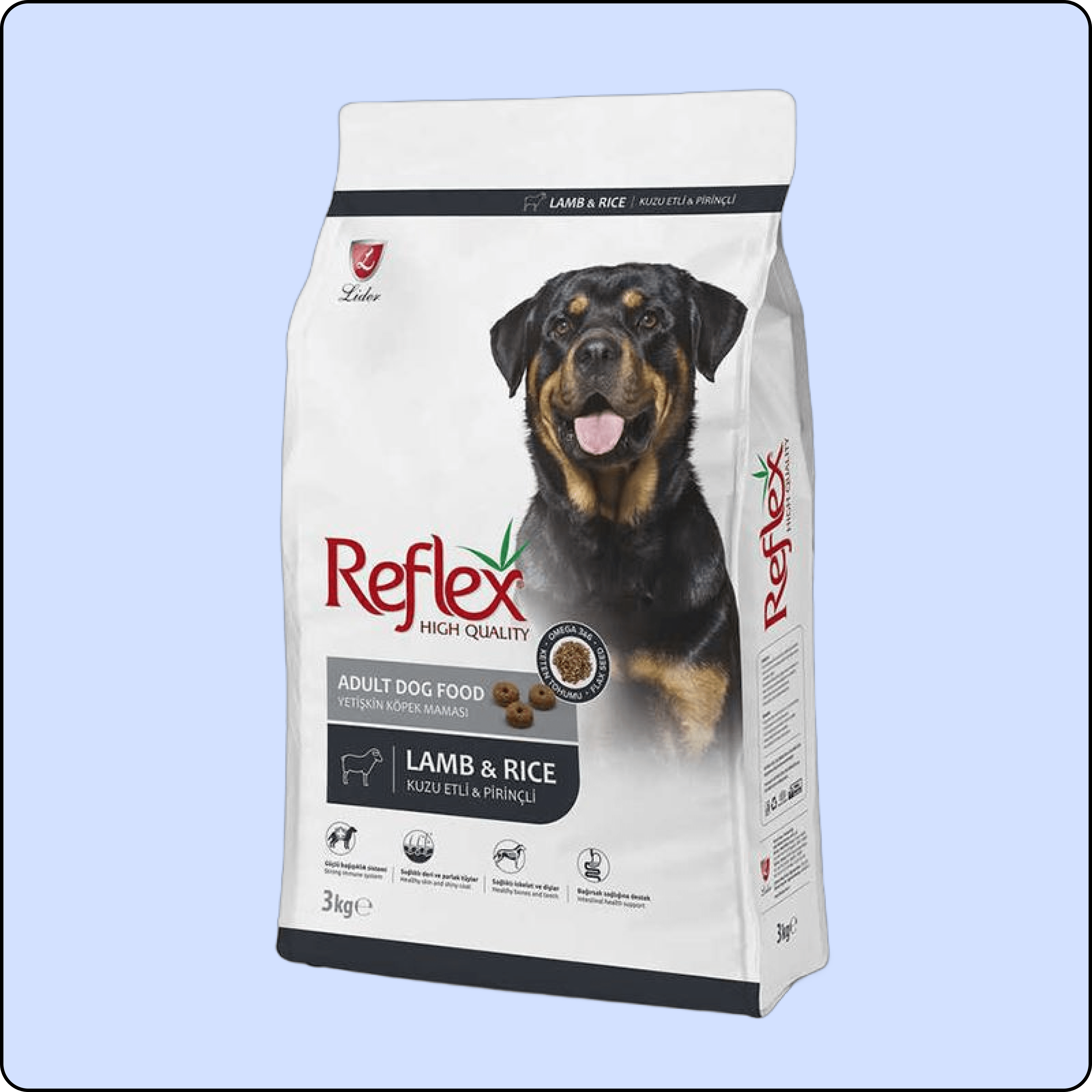 Reflex Kuzulu Pirinçli Yetişkin Köpek Maması 3 kg