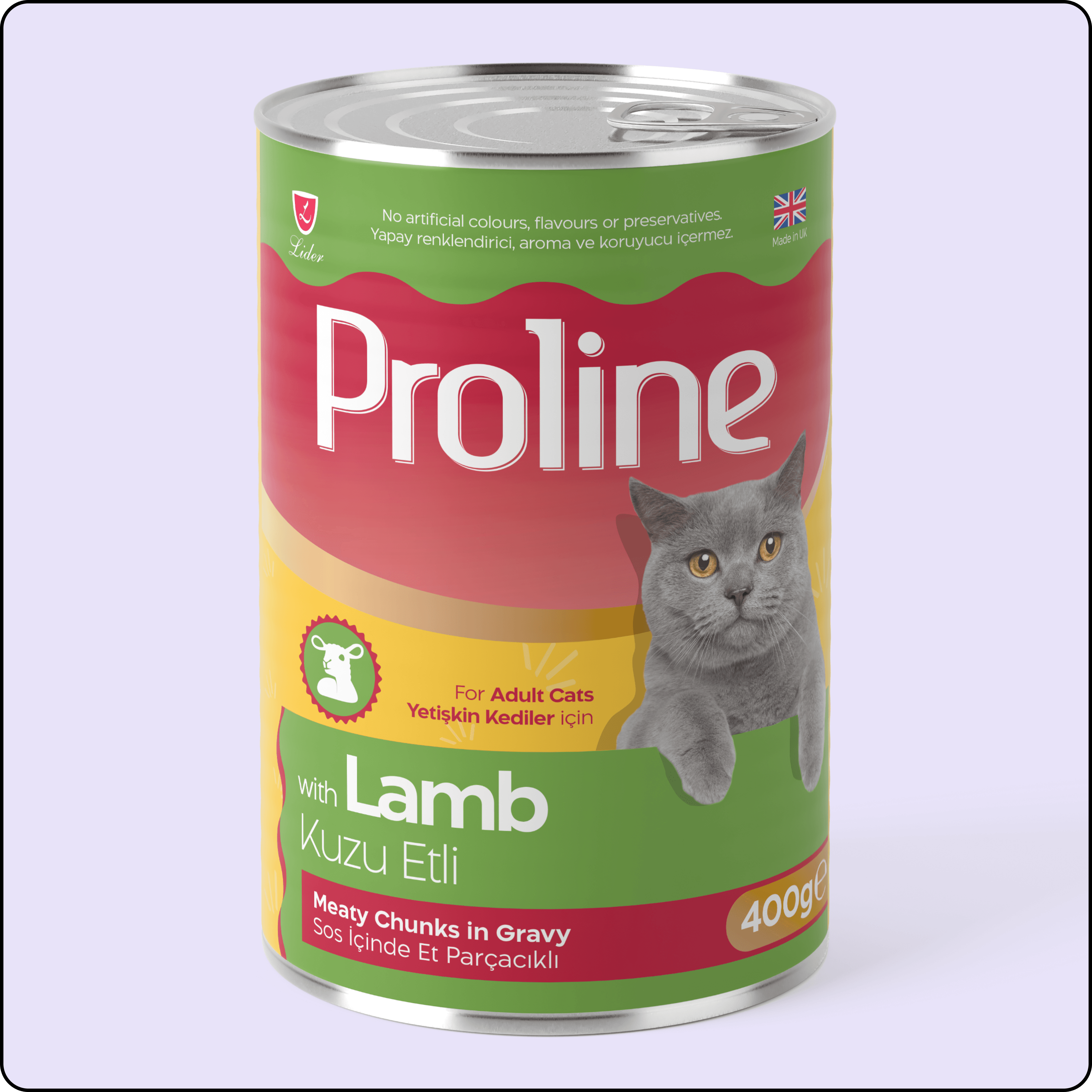 Proline Sos İçinde Parça Kuzu Etli Yetişkin Kedi Konservesi 400gr