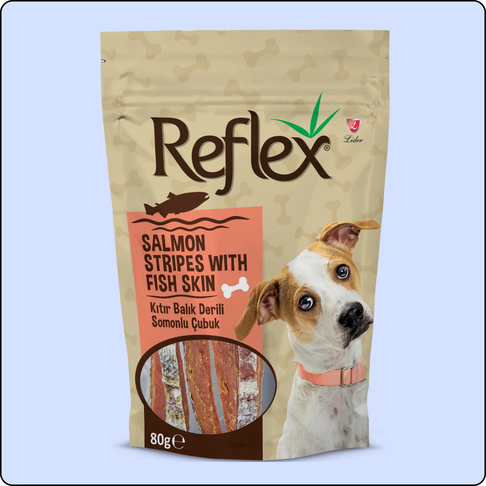 Reflex Kıtır Balık Derili Somonlu Köpek Ödül Çubuğu 80 gr