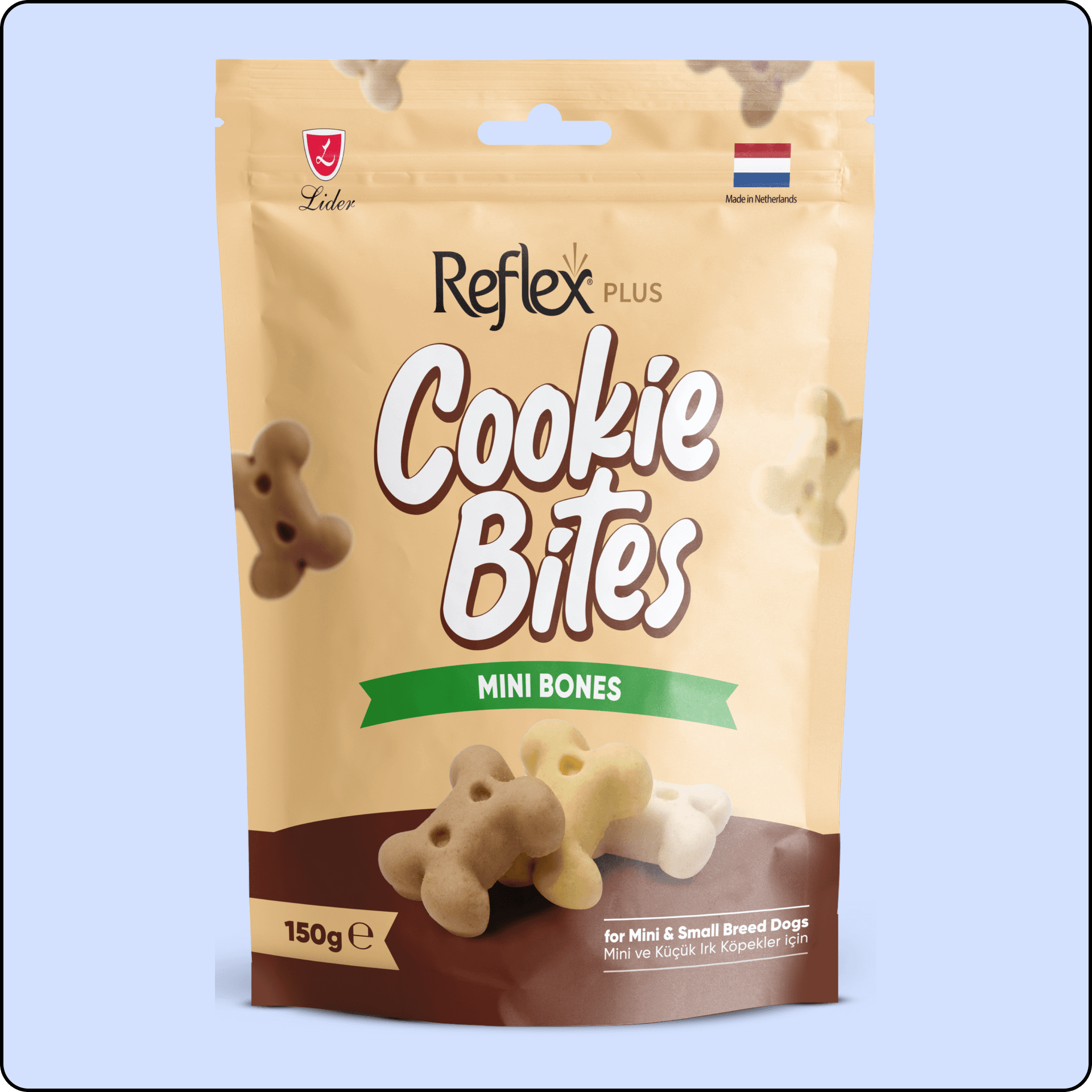 Reflex Plus Mini Bones Mini ve Küçük Irk Yetişkin Köpek Ödül Maması 150 gr
