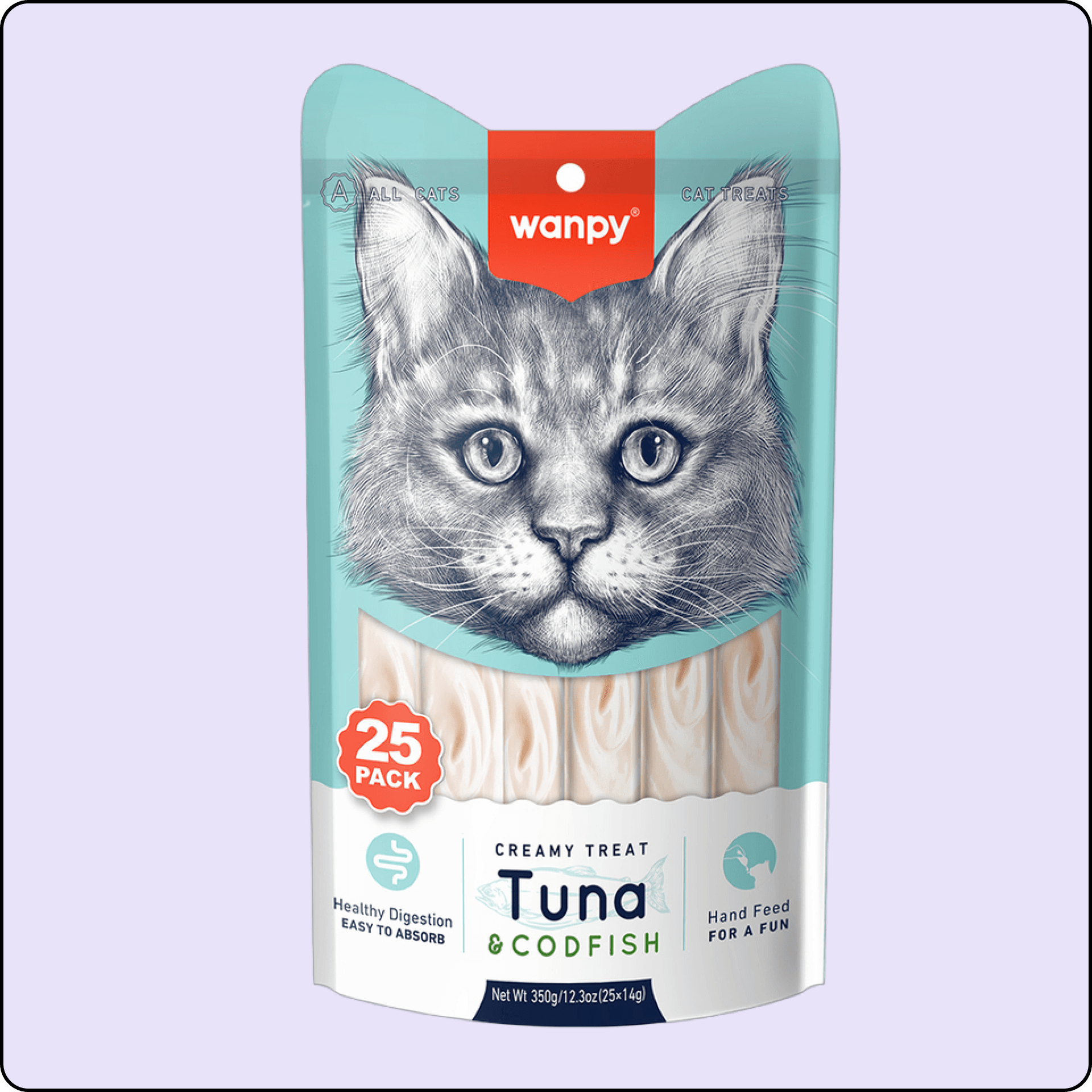 Wanpy Ton ve Morina Balıklı Sıvı Kedi Ödülü 25'li 14 gr