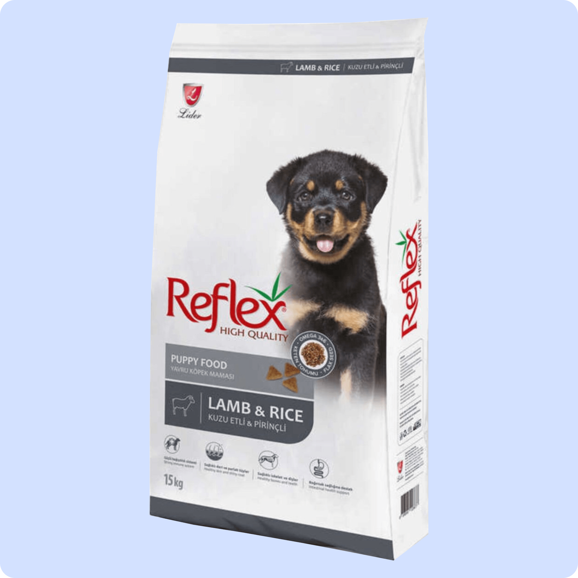 Reflex Kuzu Etli ve Pirinçli Yavru Köpek Maması 15 kg