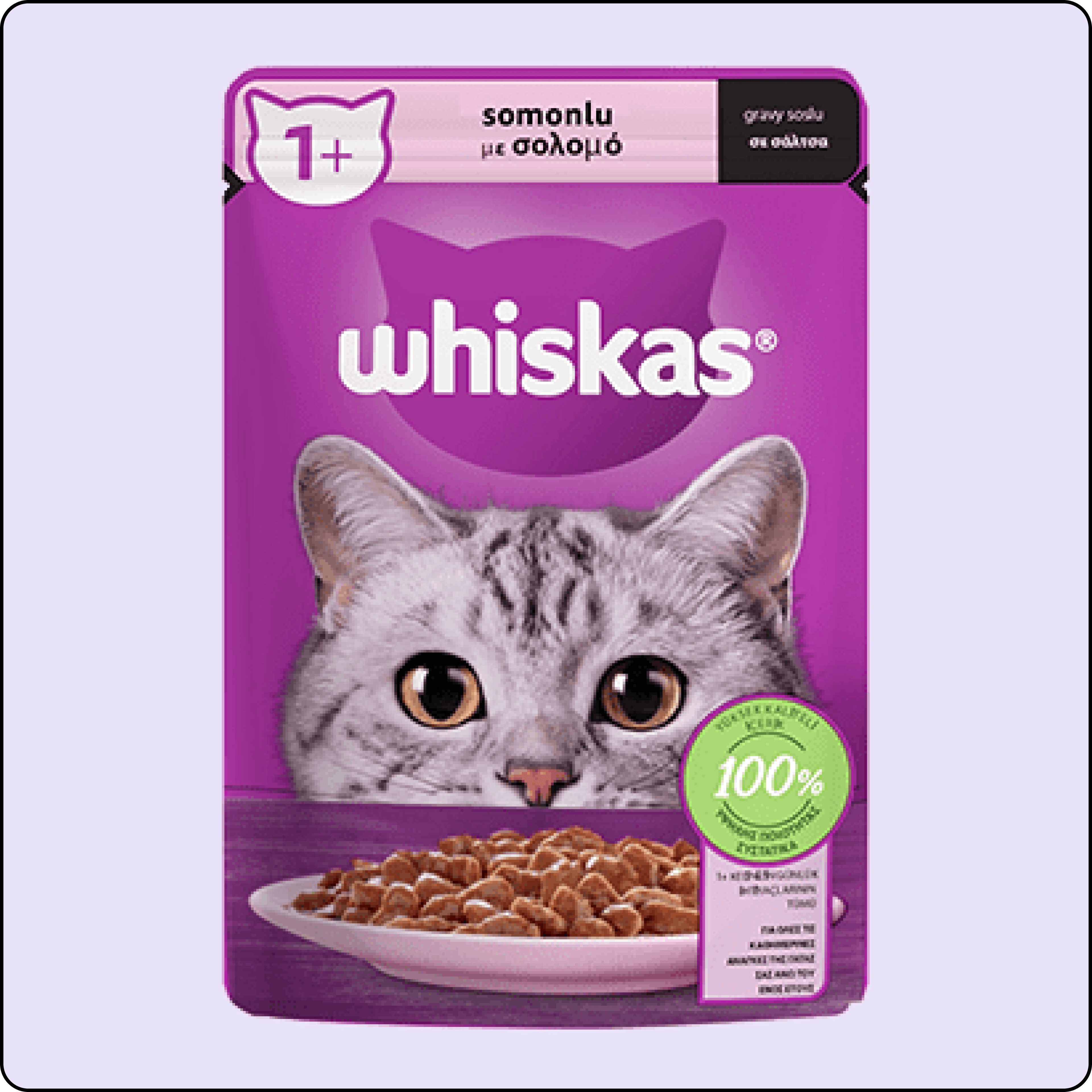 Whiskas Pouch Sos İçinde Somonlu Yetişkin Kedi Konservesi 85 gr