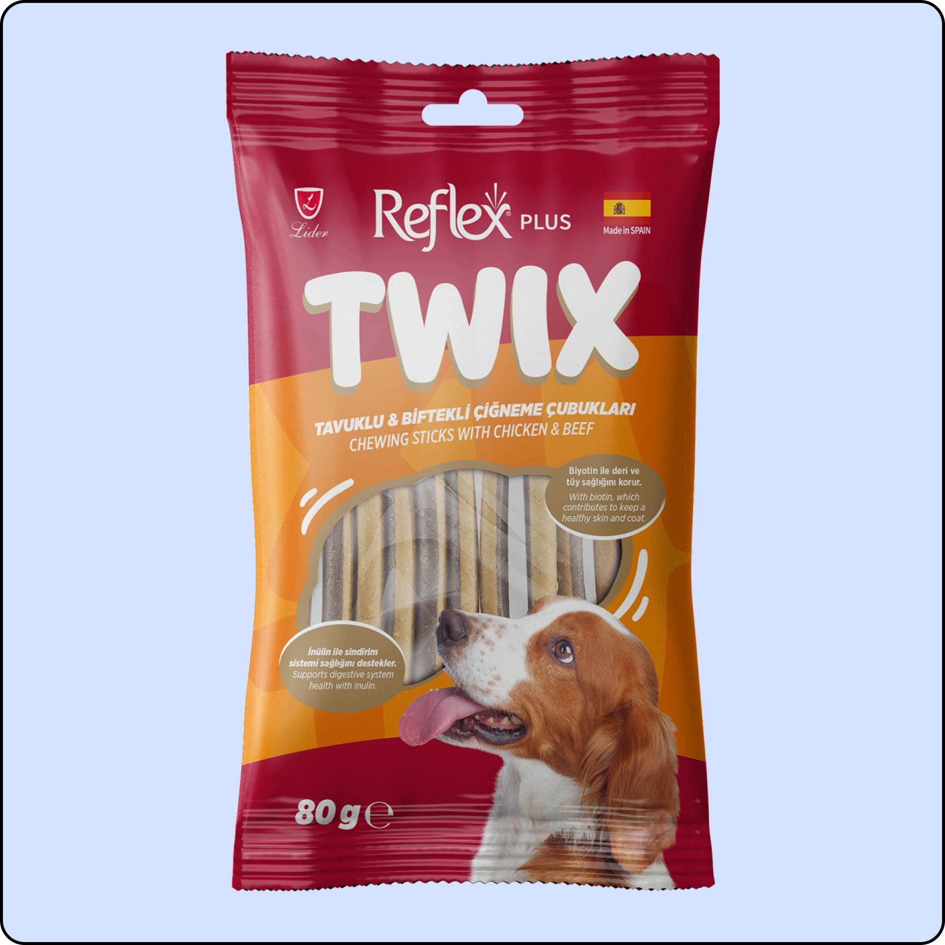 Reflex Plus Twix Tavuklu ve Biftekli Köpek Ödül Çubuğu 80 gr
