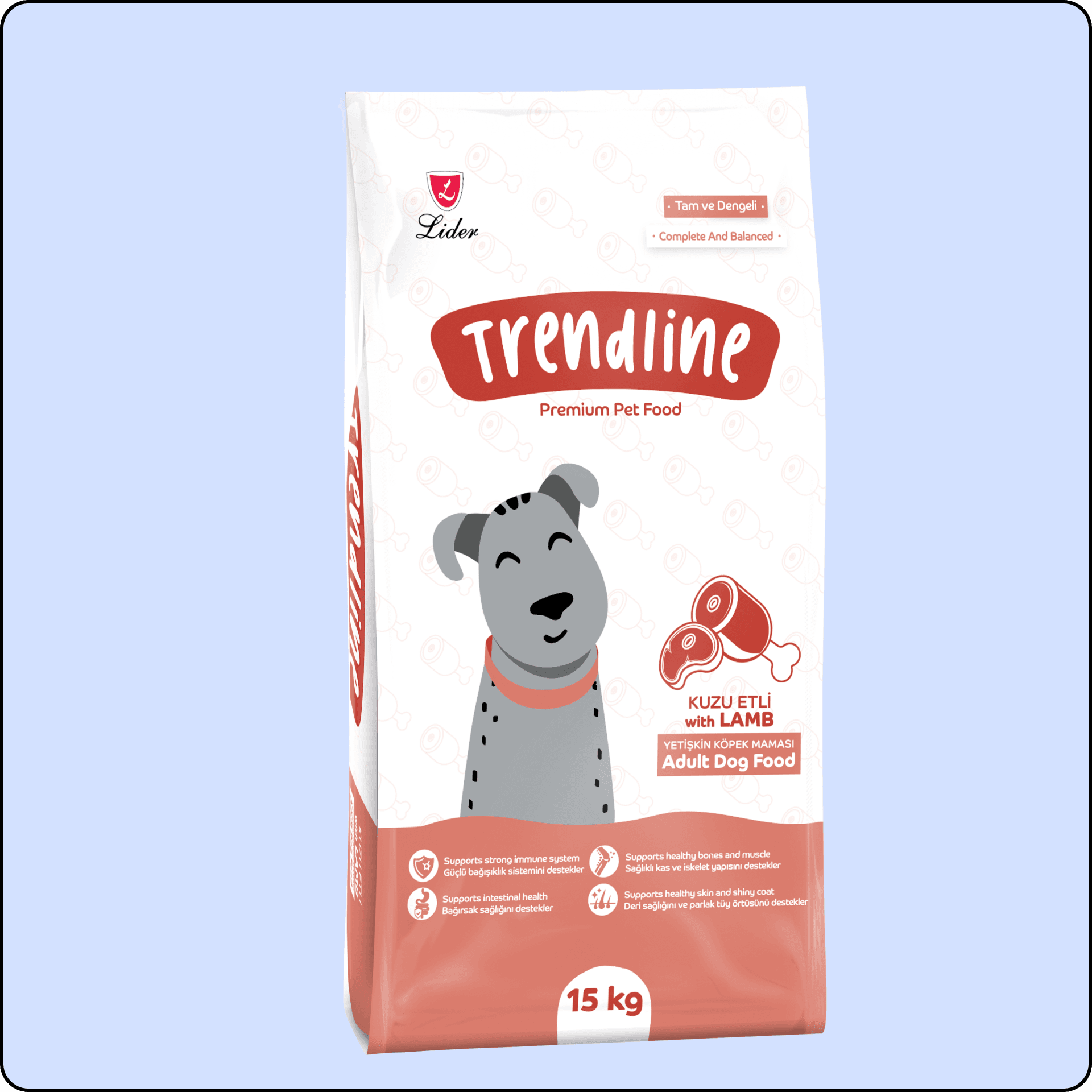 Trendline Kuzu Etli Yetişkin Köpek Maması 15 kg