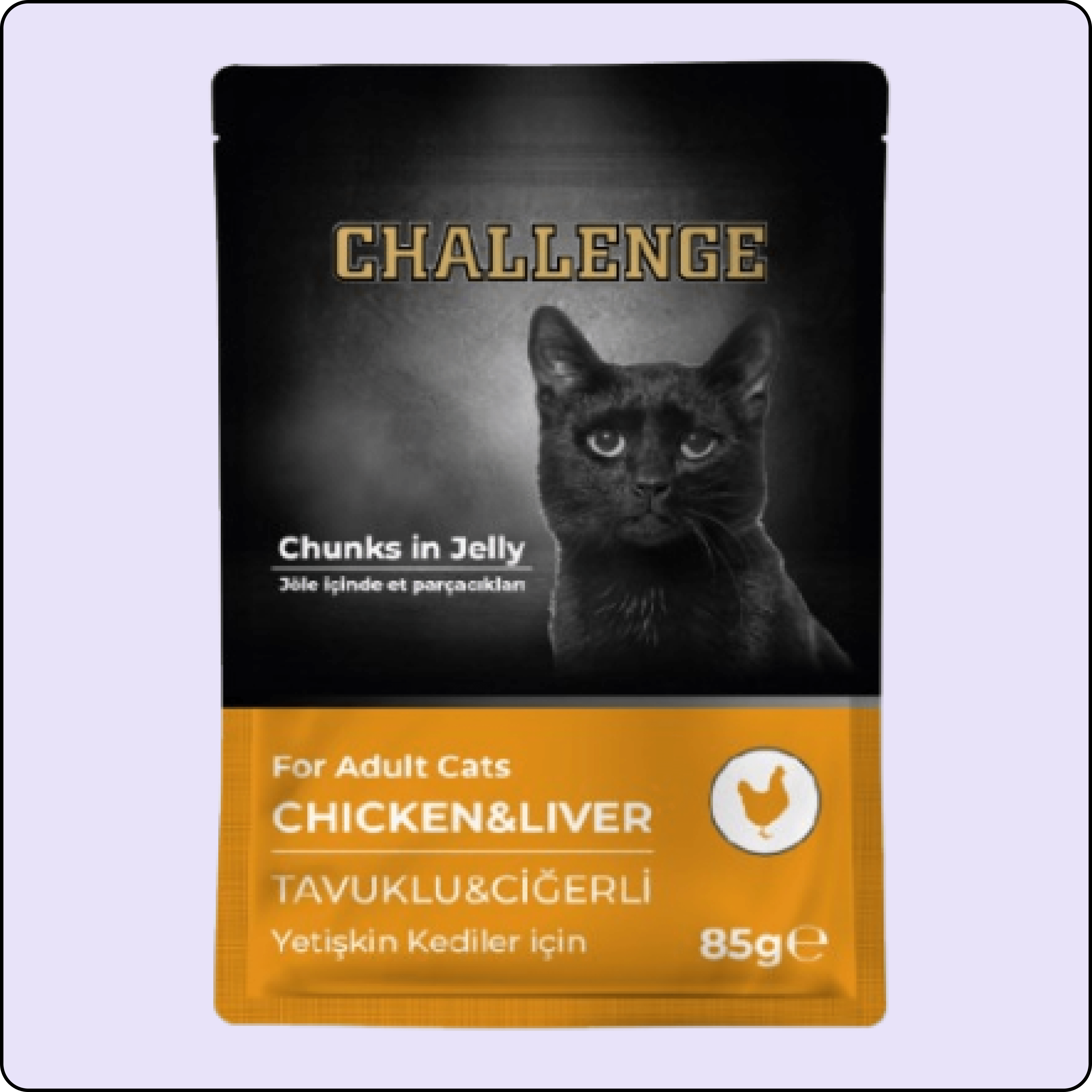 Challenge Tavuklu Ciğerli Yetişkin Kedi Pouch 85 gr