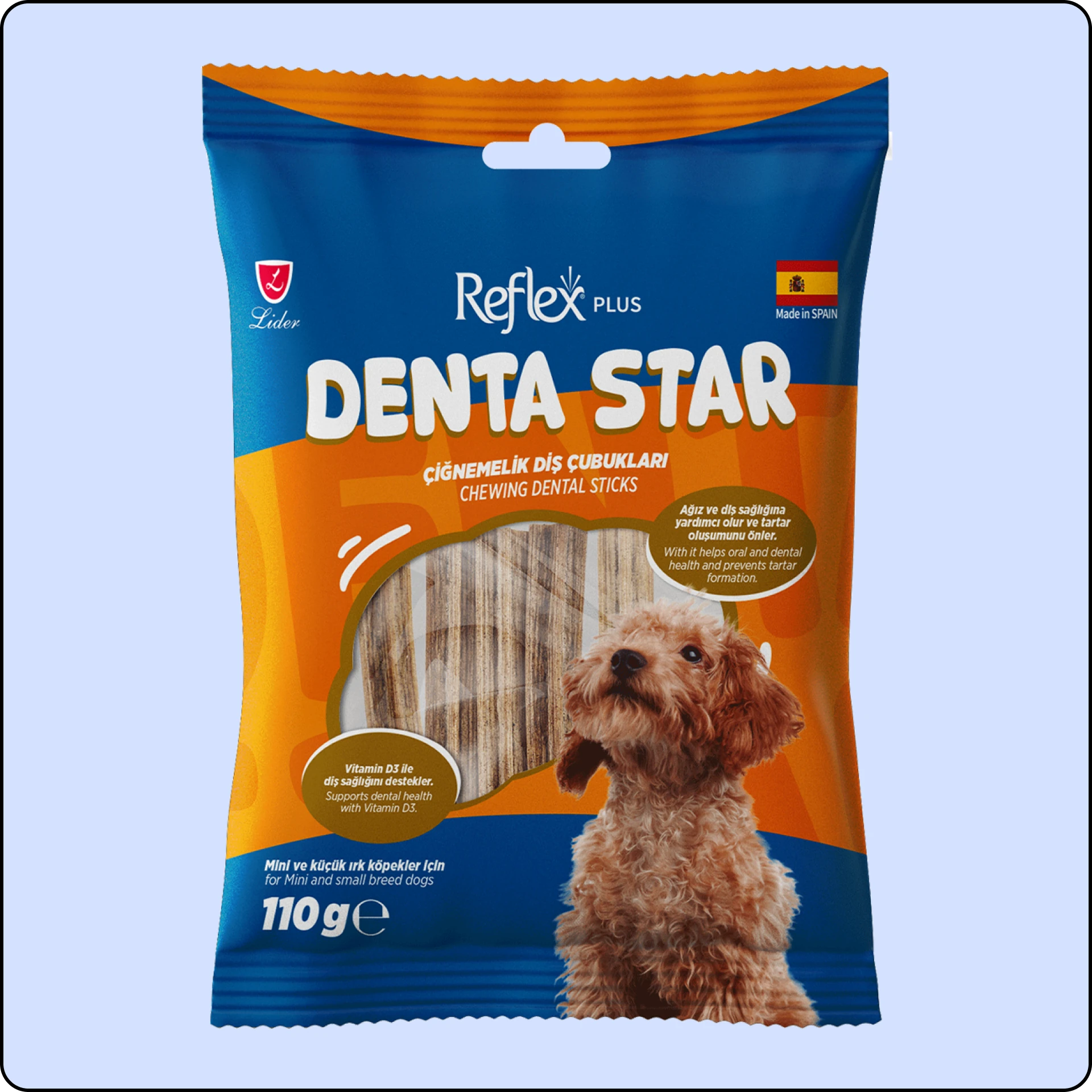 Reflex Plus Denta Star Diş Sağlığı Destekleyici Küçük Irk Köpek Ödül Maması 110 gr