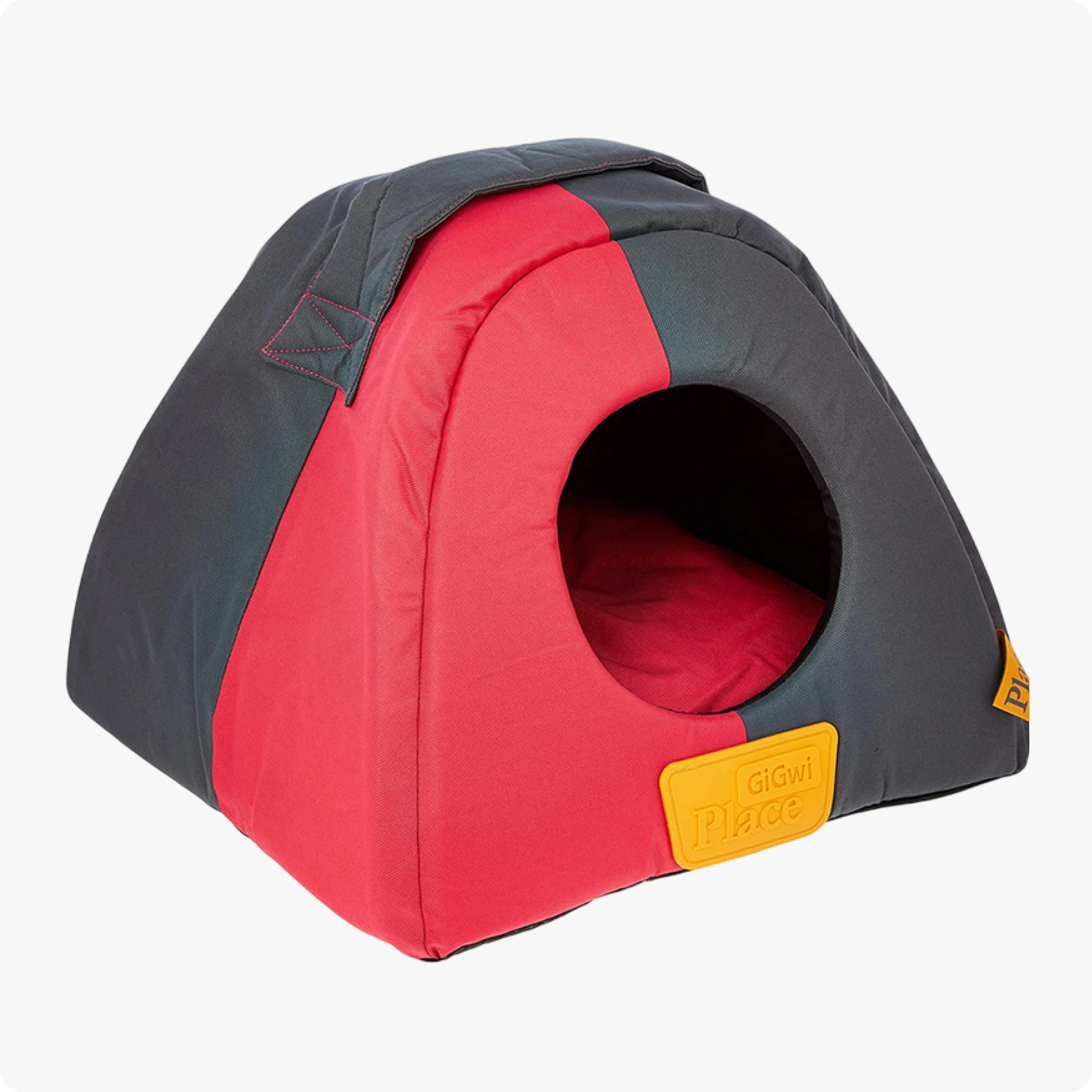 GiGwi Kanvas Kumaş Kedi Köpek Yatağı Üçgen Kırmızı 40x40x33 cm