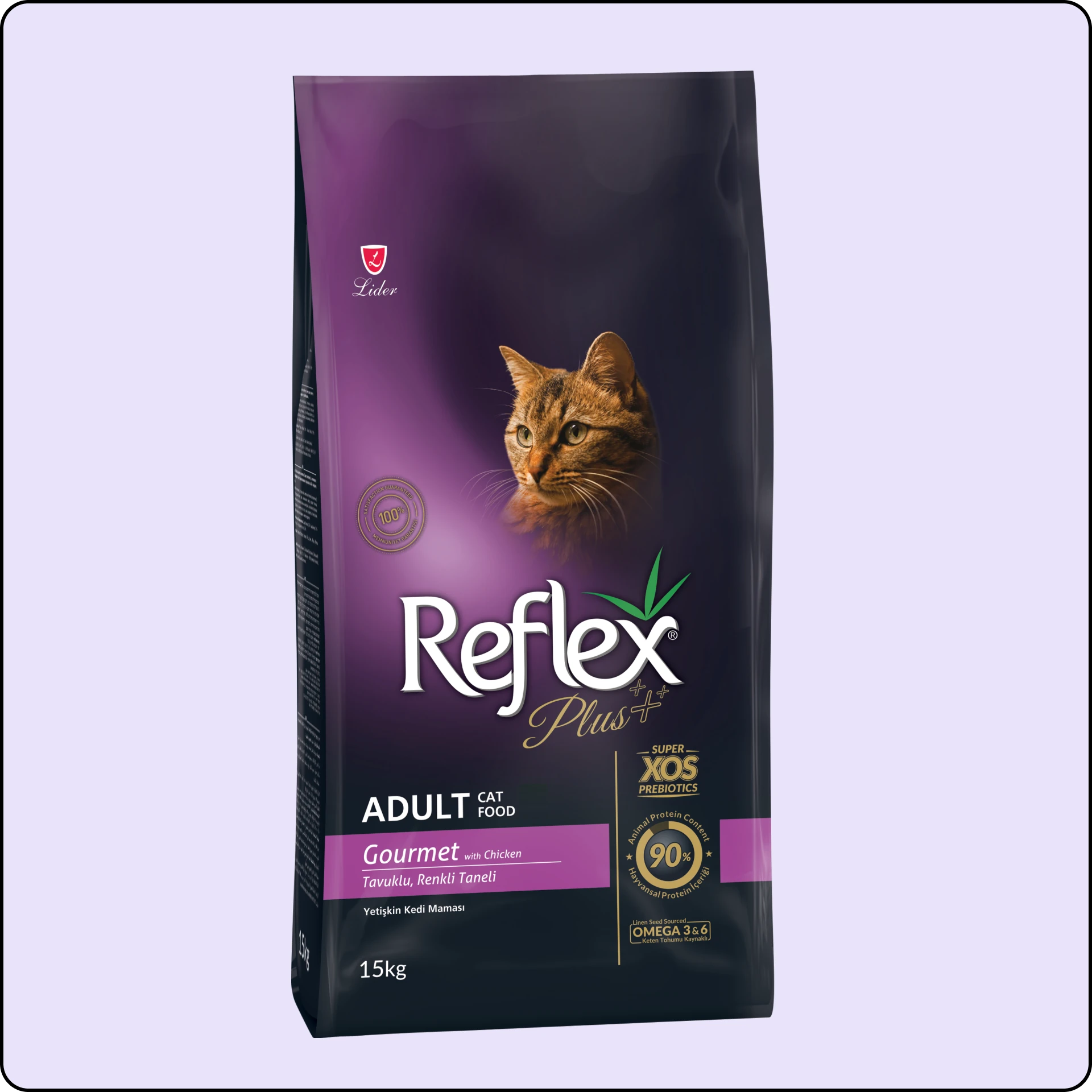 Reflex Plus Renkli Taneli Gourmet Yetişkin Kedi Maması 15 kg