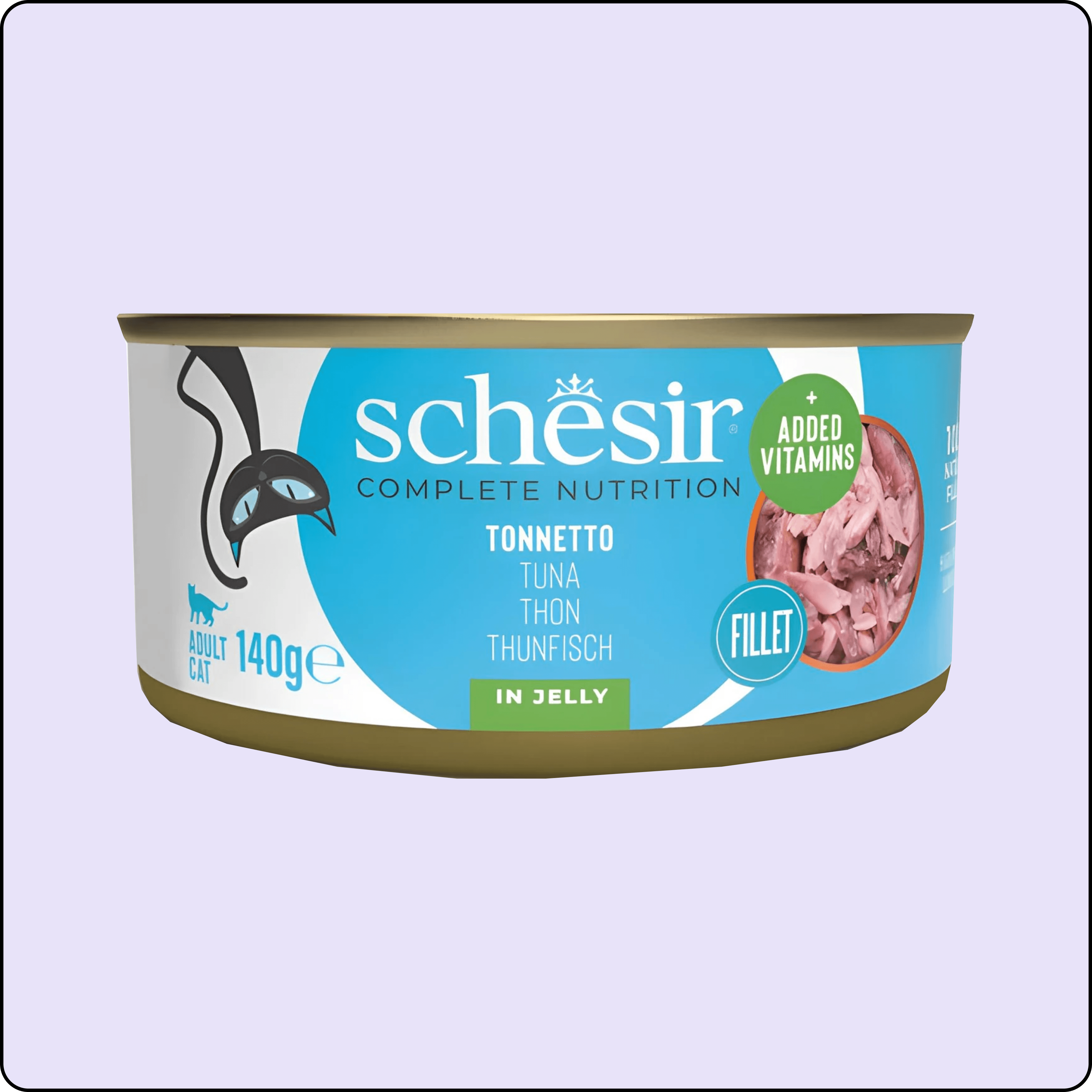 Schesir Jöle İçinde Ton Balıklı Kedi Konserve Maması 140 gr