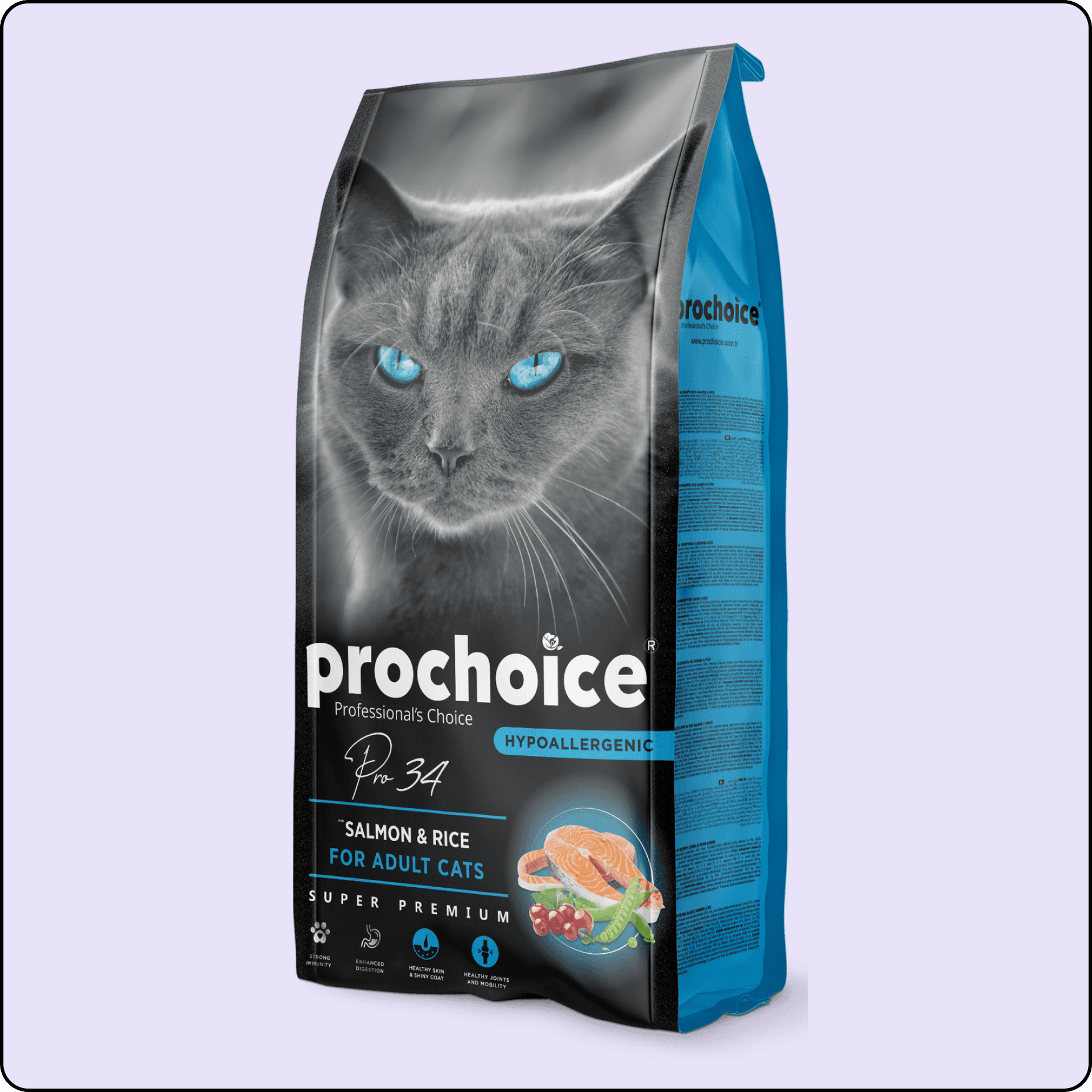 ProChoice 34 Somonlu ve Pirinçli Düşük Tahıllı Yetişkin Kedi Maması 2 kg